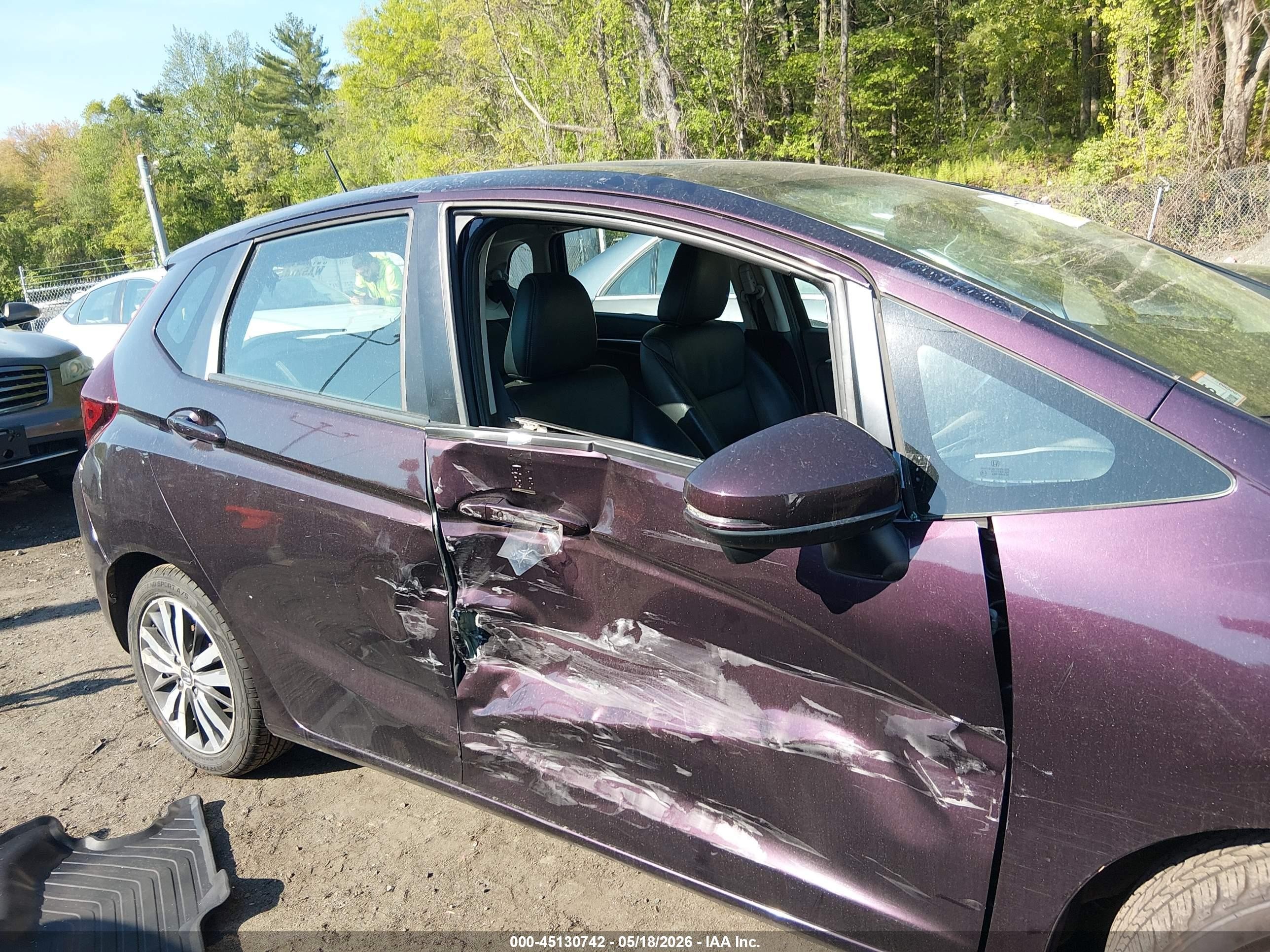 2015 Honda Fit Ex/ex-l Purple vin: 3HGGK5H87FM764841