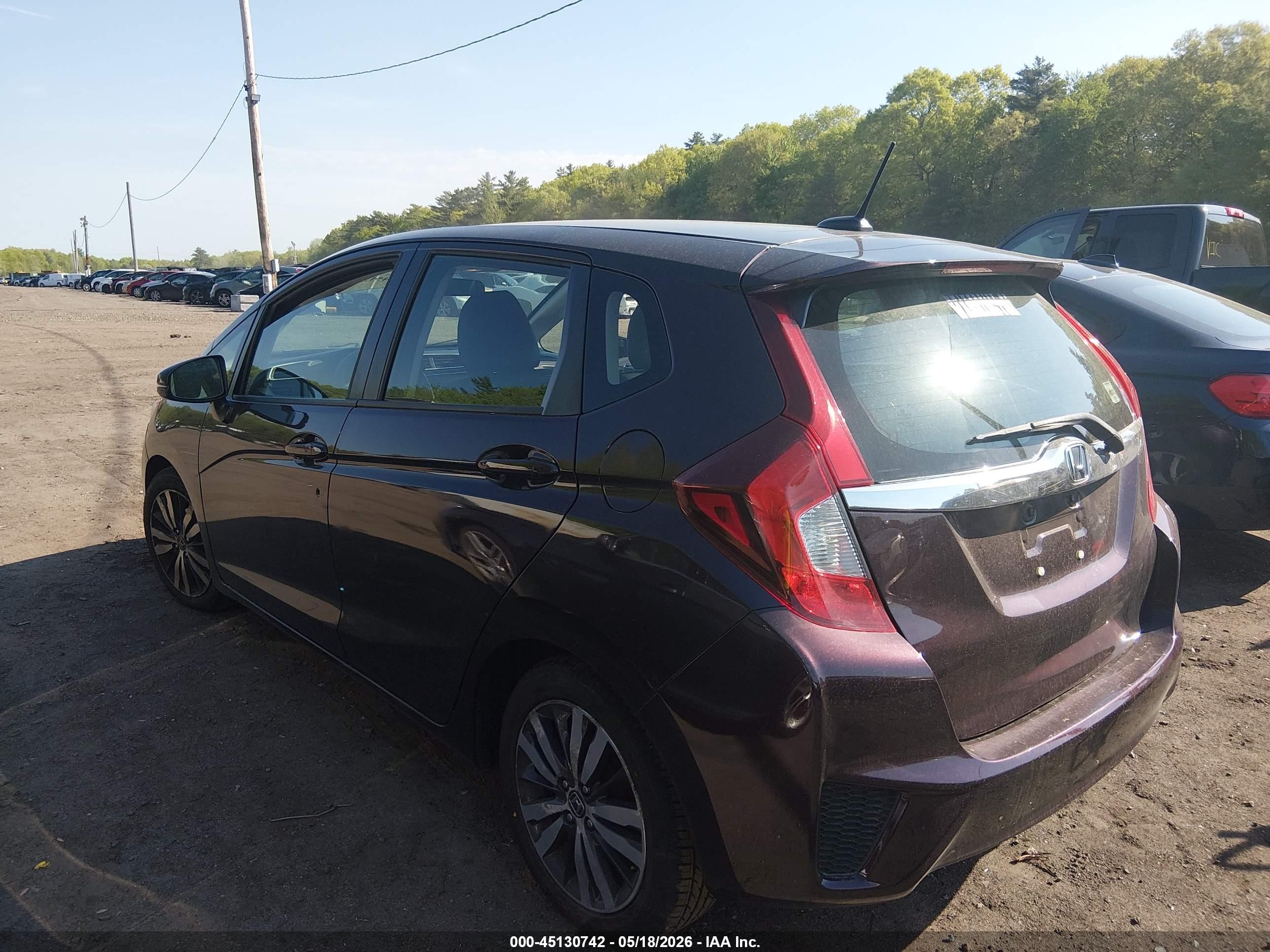 2015 Honda Fit Ex/ex-l Purple vin: 3HGGK5H87FM764841