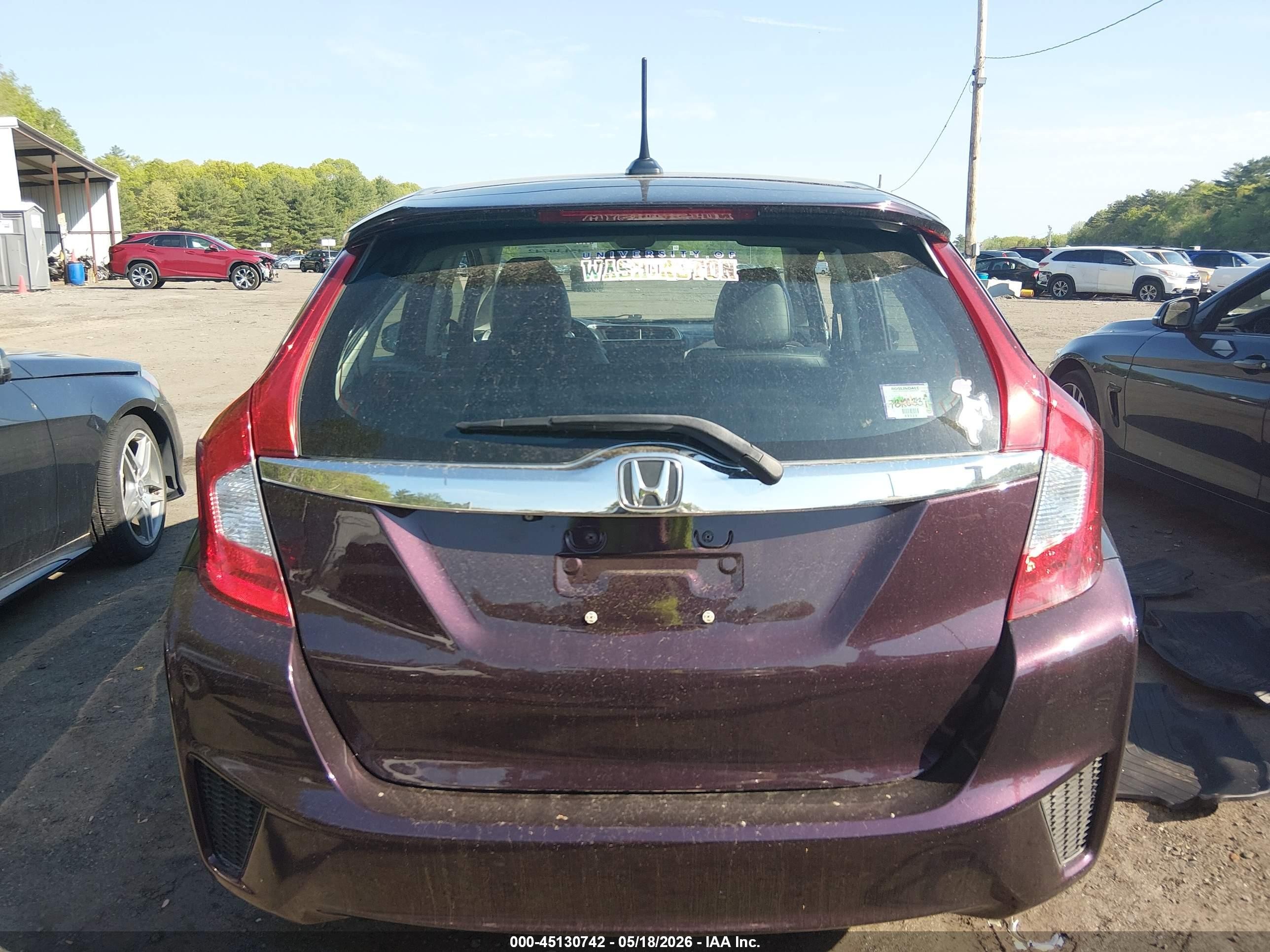 2015 Honda Fit Ex/ex-l Purple vin: 3HGGK5H87FM764841