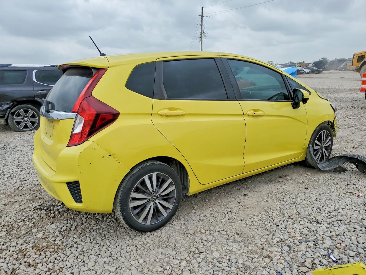 2015 Honda Fit Ex Yellow vin: 3HGGK5H87FM765147