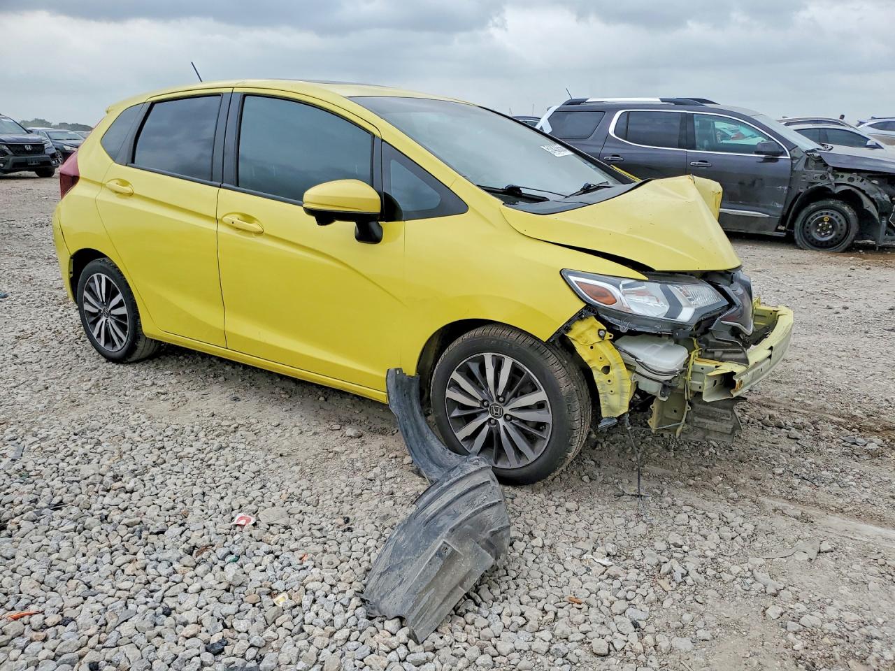 2015 Honda Fit Ex Yellow vin: 3HGGK5H87FM765147