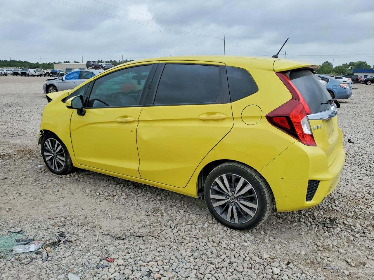 2015 Honda Fit Ex Yellow vin: 3HGGK5H87FM765147