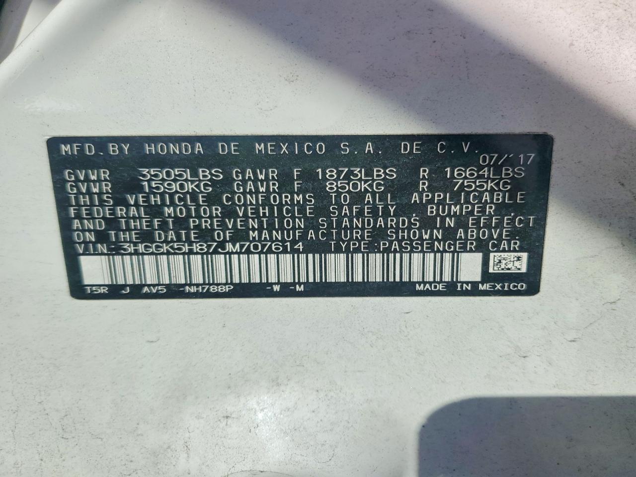 2018 Honda Fit Ex White vin: 3HGGK5H87JM707614