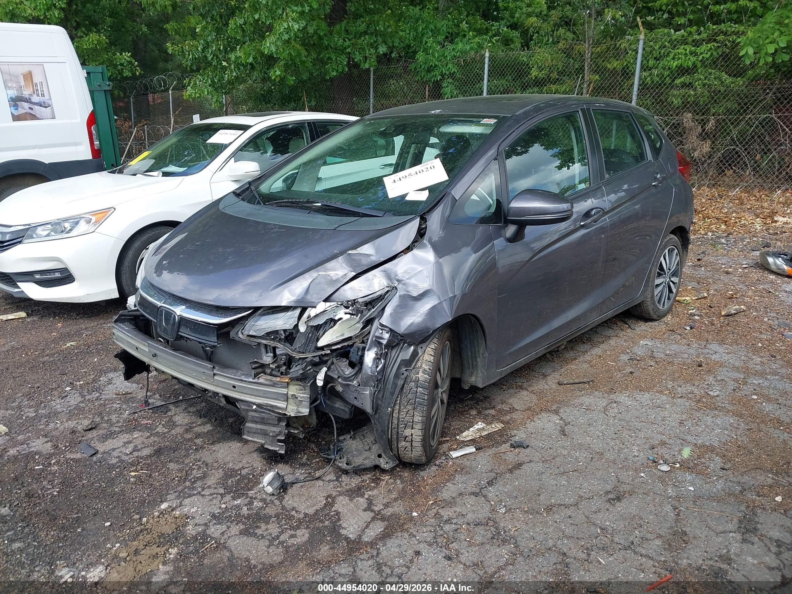2019 Honda Fit Ex Серый vin: 3HGGK5H87KM719229