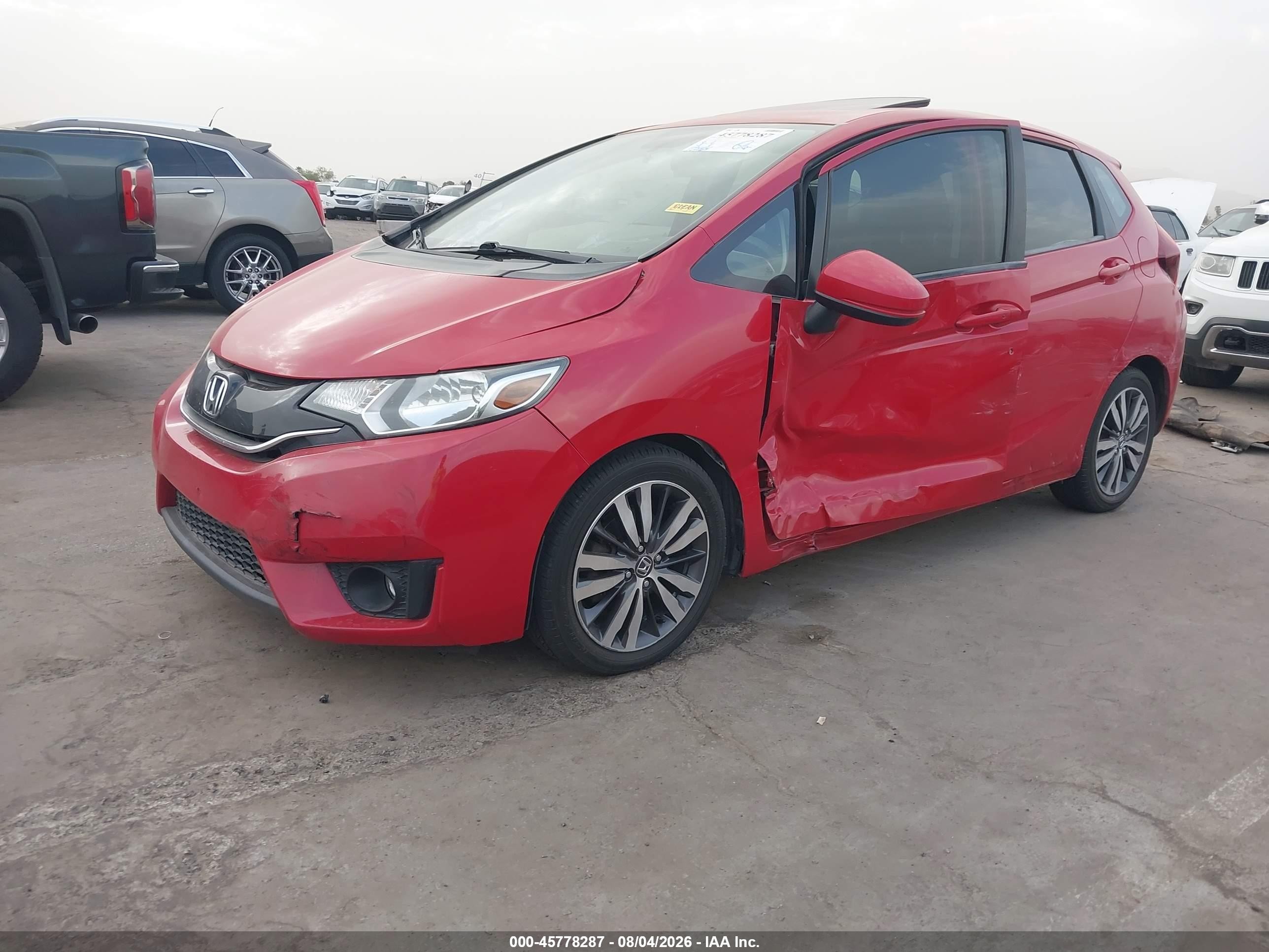 2015 Honda Fit Ex/ex-l Red vin: 3HGGK5H88FM702221