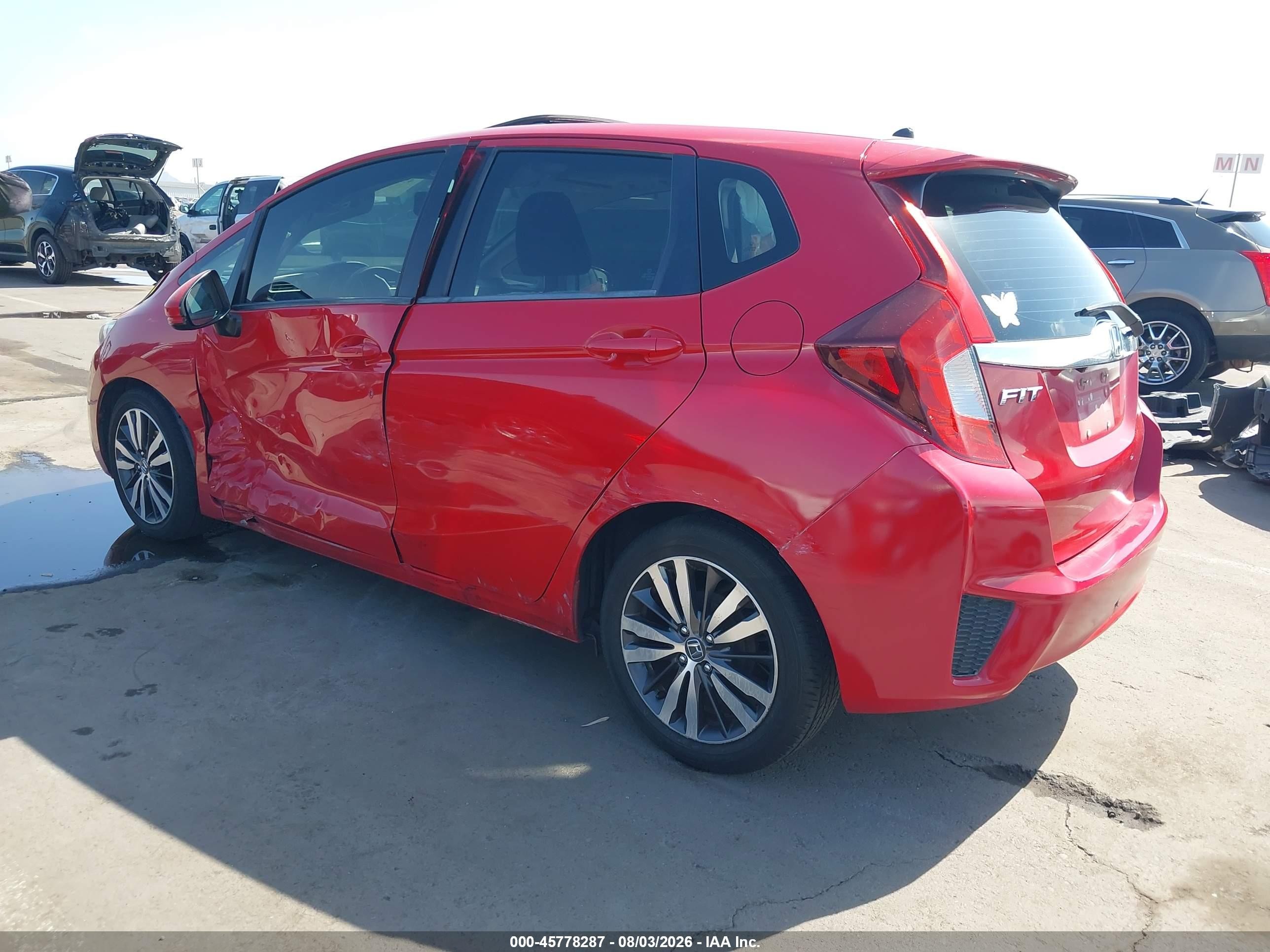 2015 Honda Fit Ex/ex-l Red vin: 3HGGK5H88FM702221