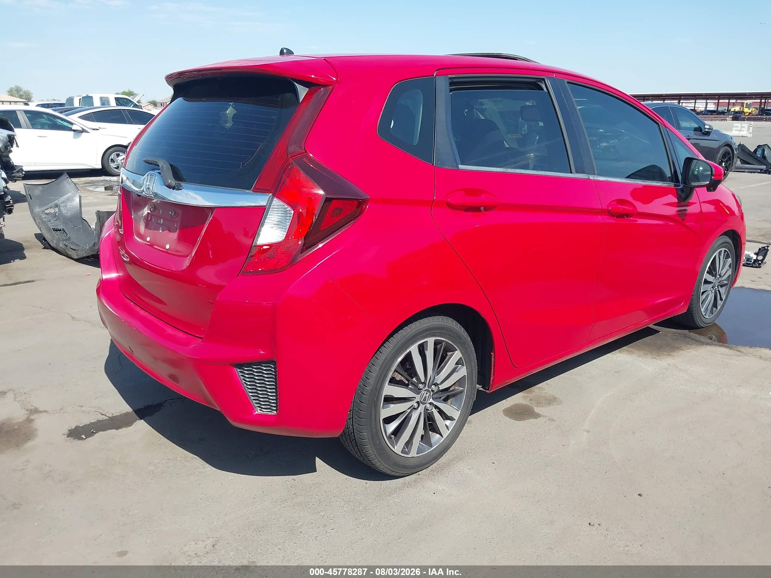 2015 Honda Fit Ex/ex-l Red vin: 3HGGK5H88FM702221