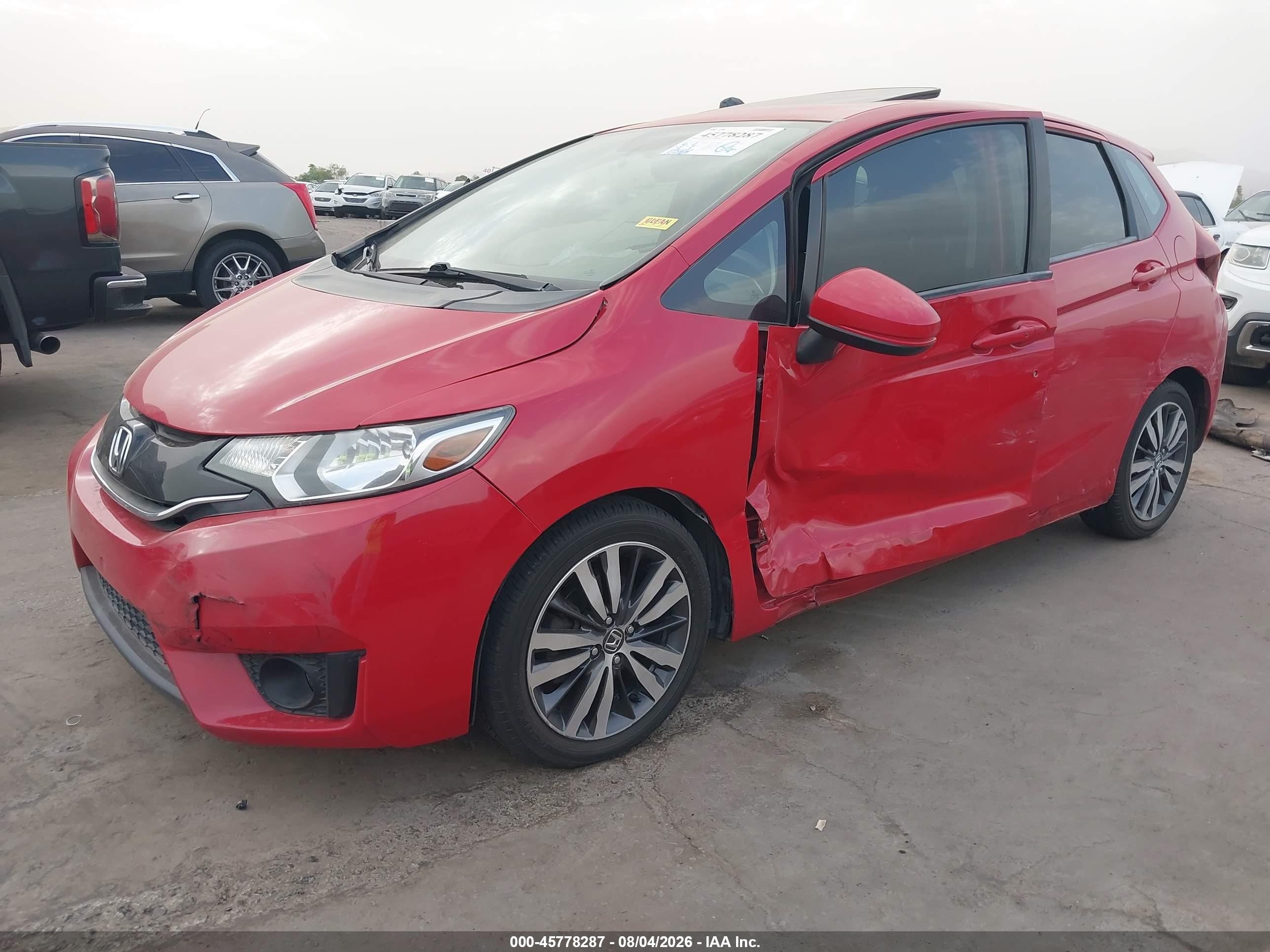 2015 Honda Fit Ex/ex-l Red vin: 3HGGK5H88FM702221
