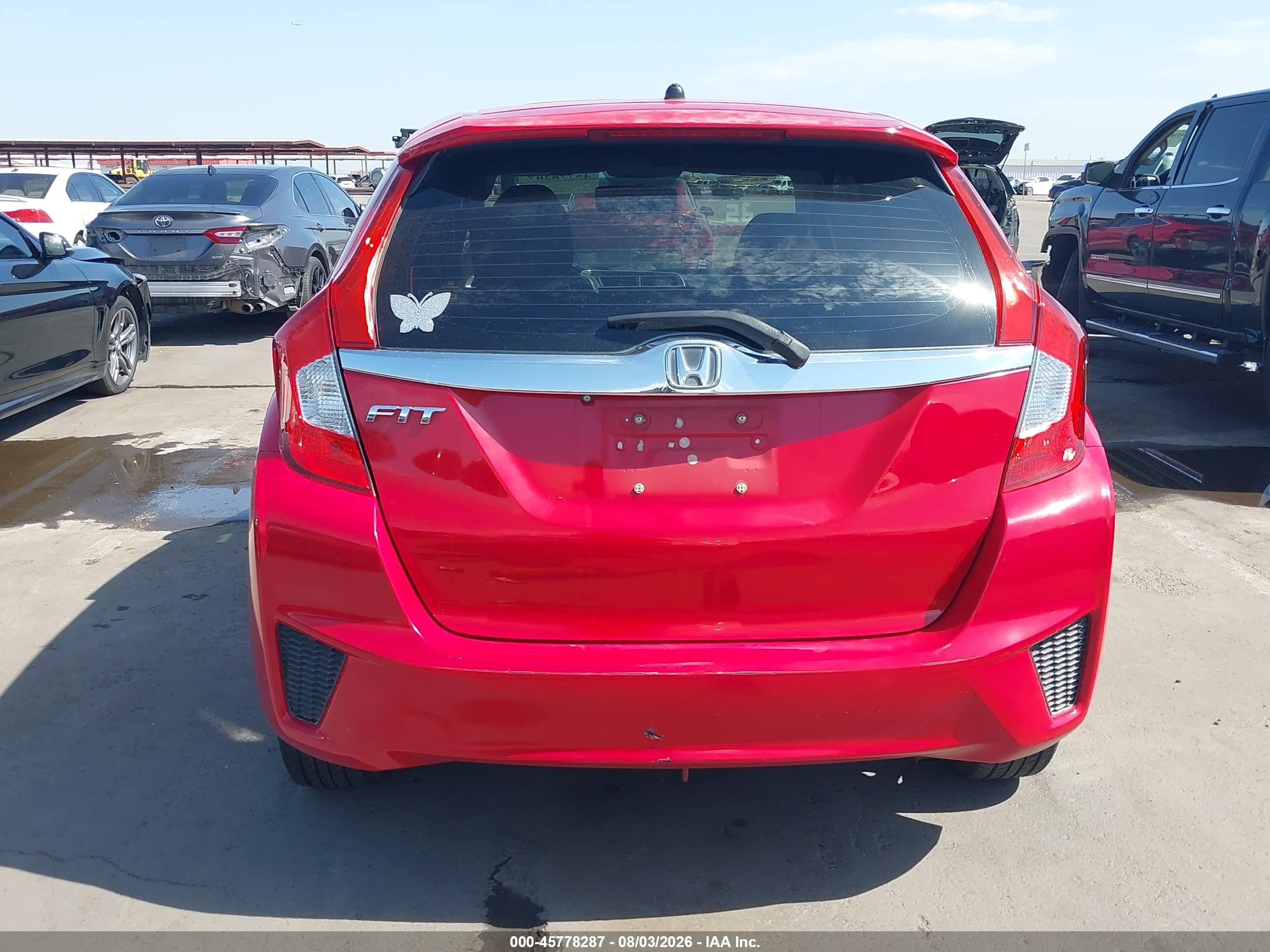 2015 Honda Fit Ex/ex-l Red vin: 3HGGK5H88FM702221