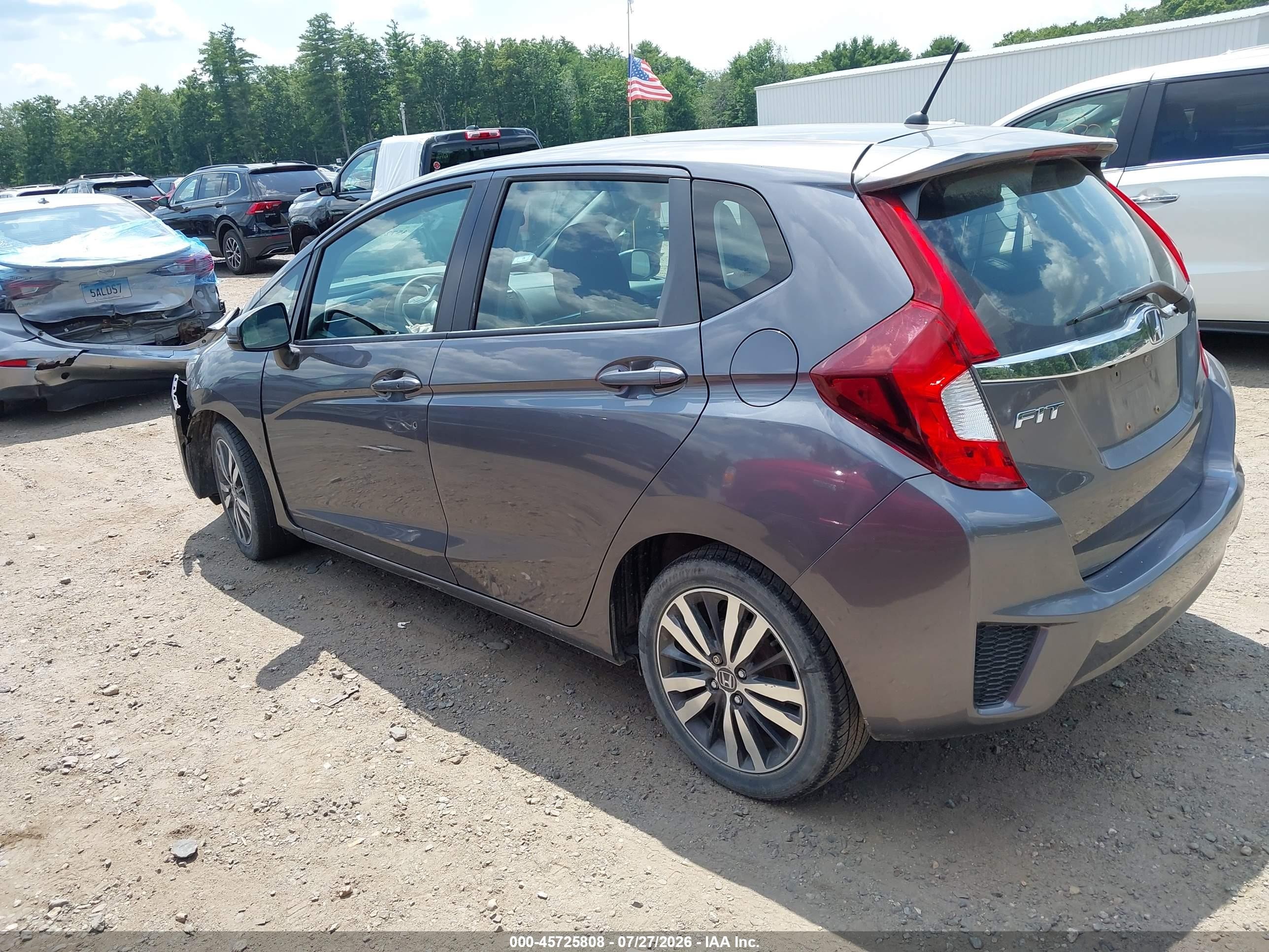 2015 Honda Fit Ex/ex-l Gray vin: 3HGGK5H88FM706611