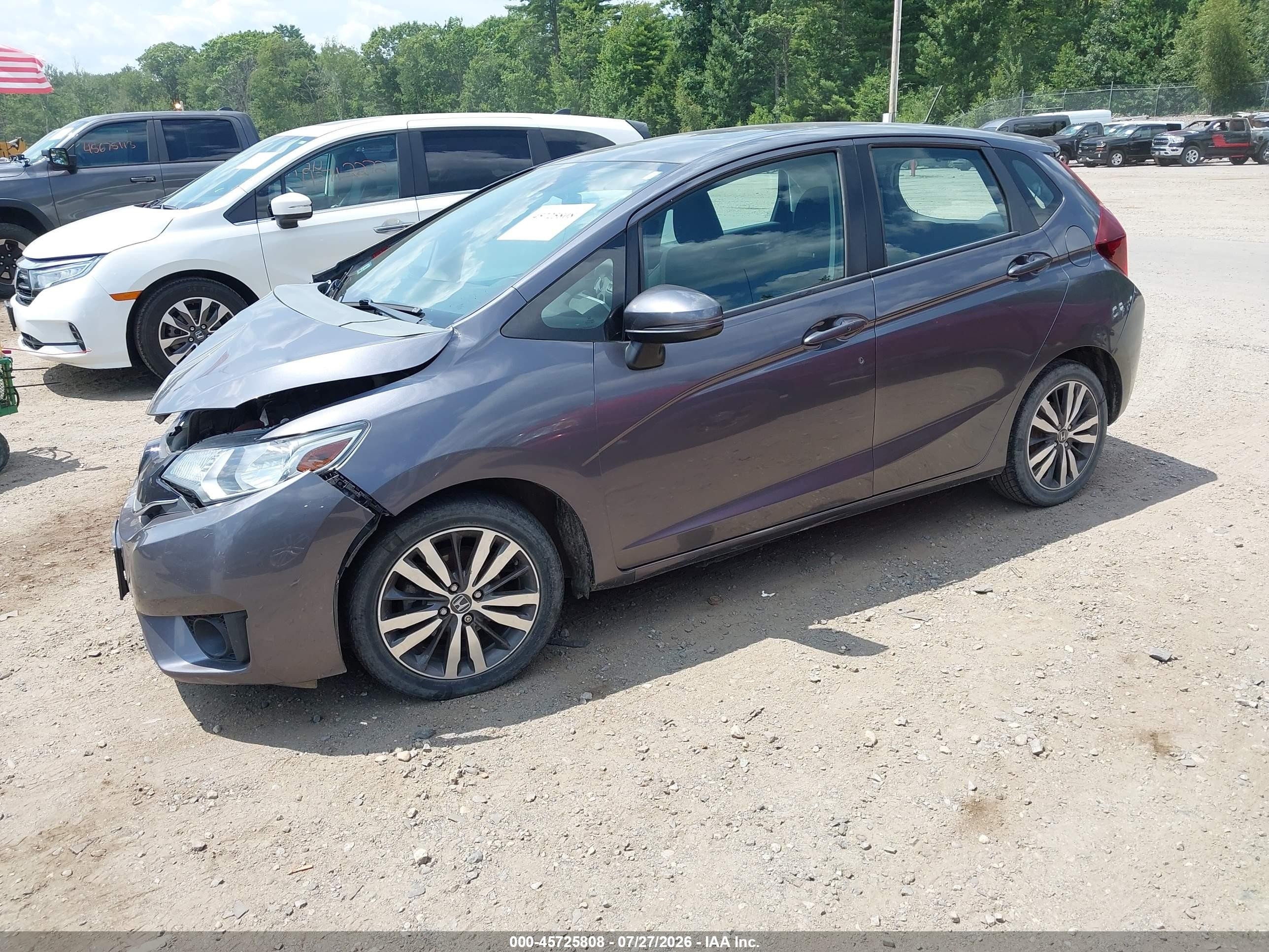 2015 Honda Fit Ex/ex-l Gray vin: 3HGGK5H88FM706611