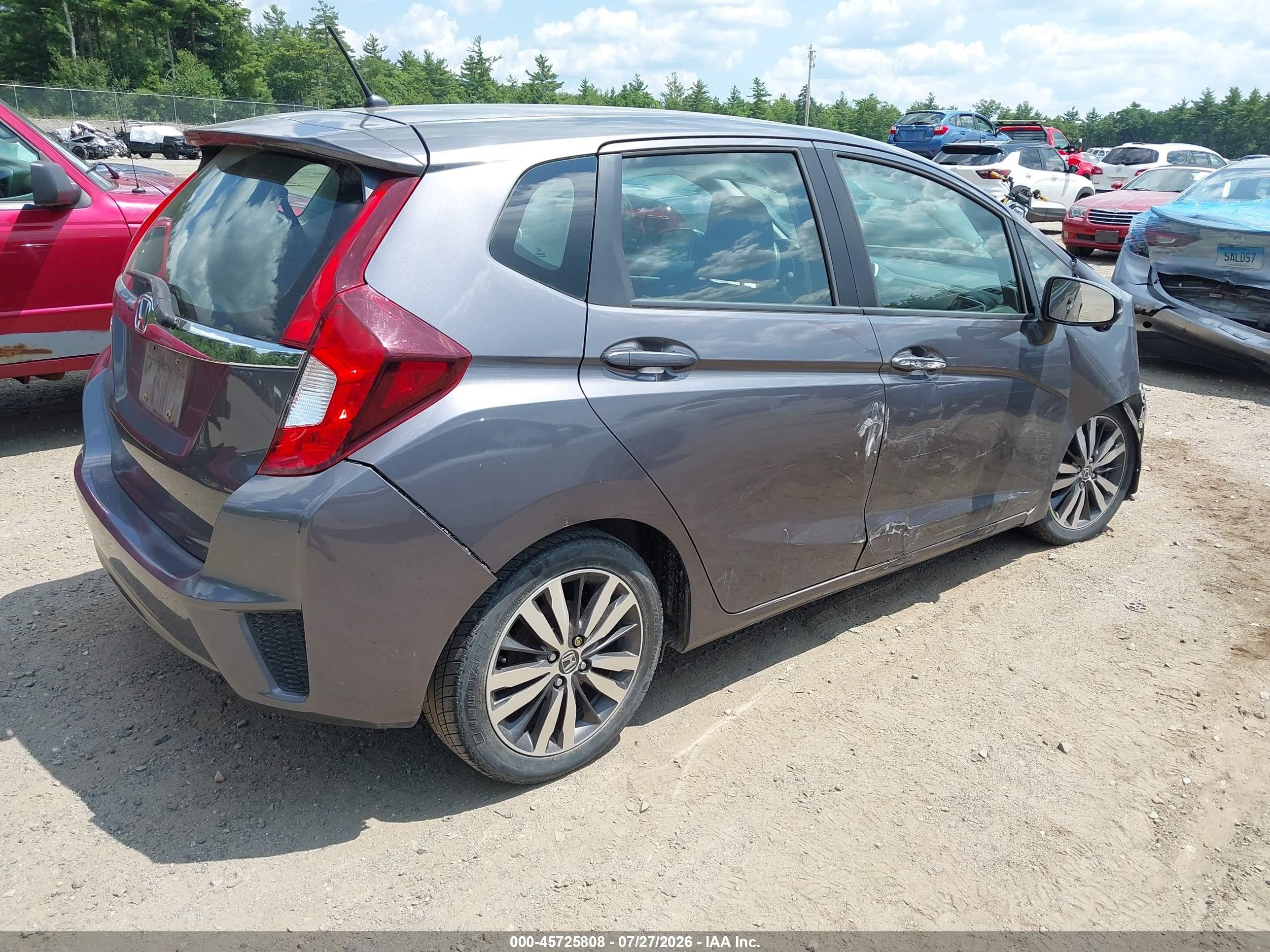 2015 Honda Fit Ex/ex-l Gray vin: 3HGGK5H88FM706611