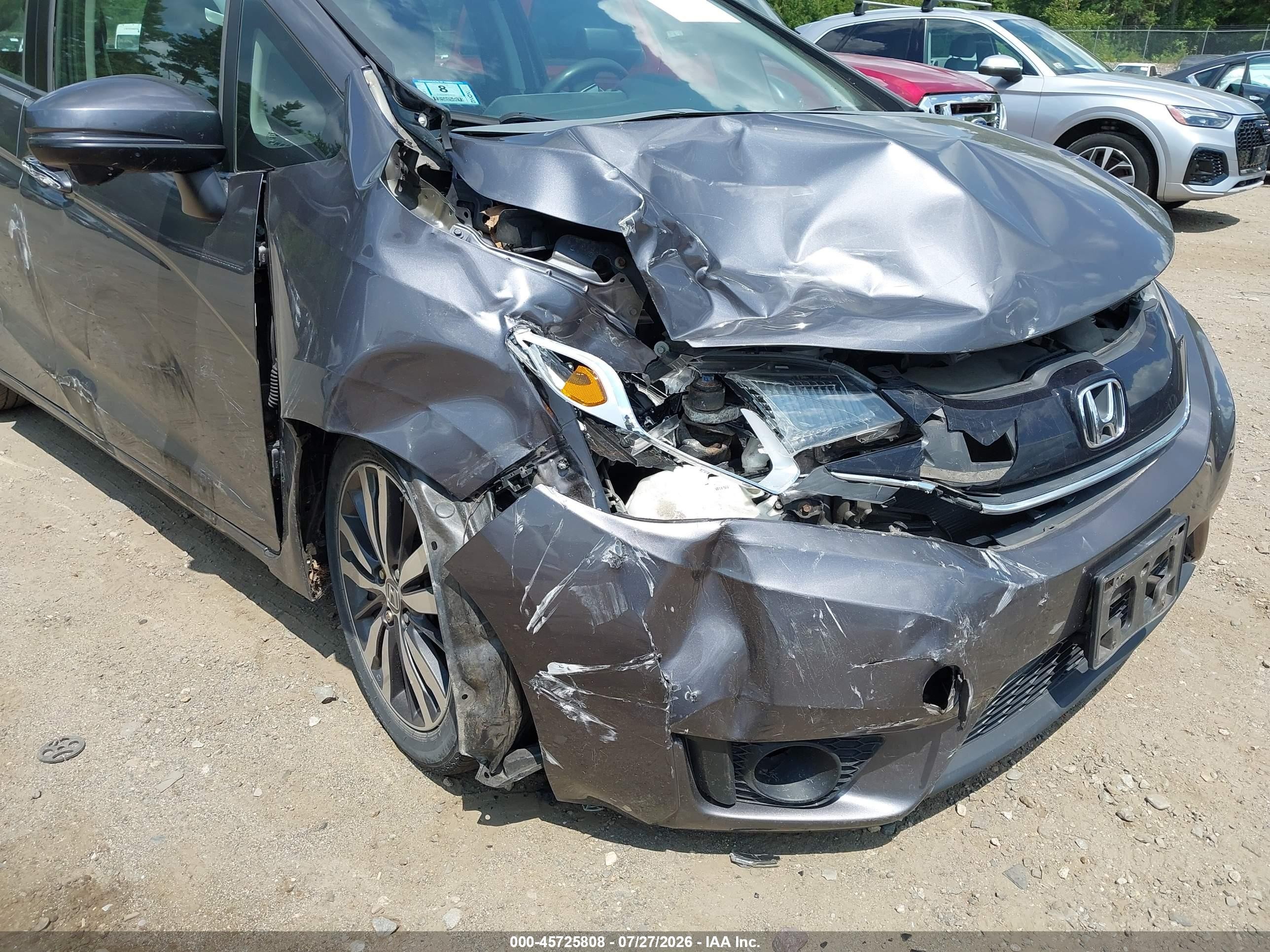 2015 Honda Fit Ex/ex-l Gray vin: 3HGGK5H88FM706611