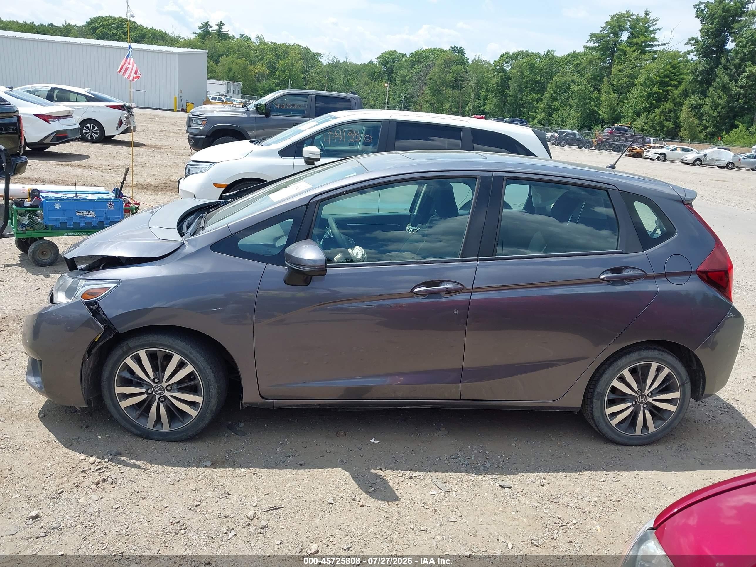 2015 Honda Fit Ex/ex-l Gray vin: 3HGGK5H88FM706611