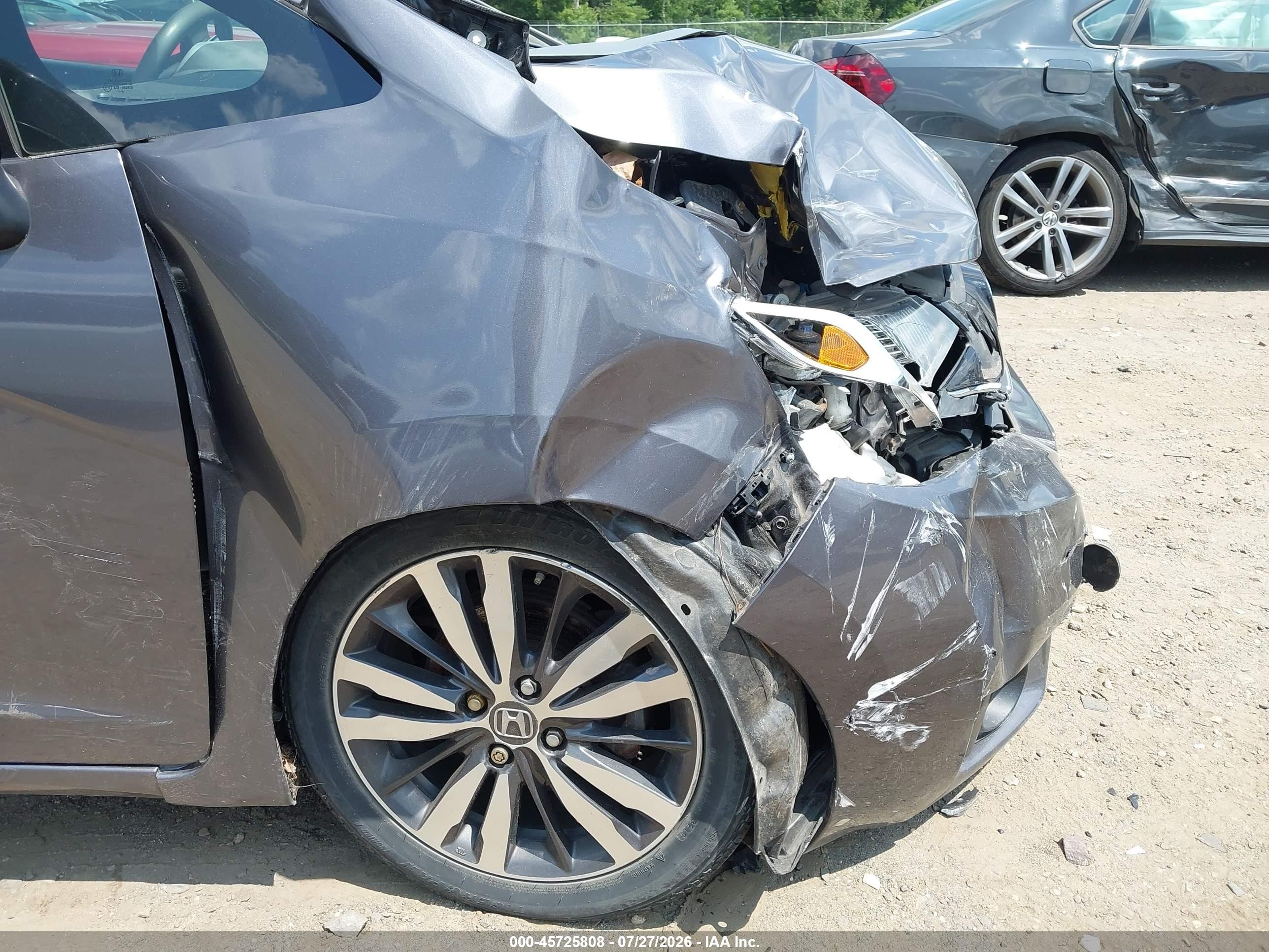 2015 Honda Fit Ex/ex-l Gray vin: 3HGGK5H88FM706611