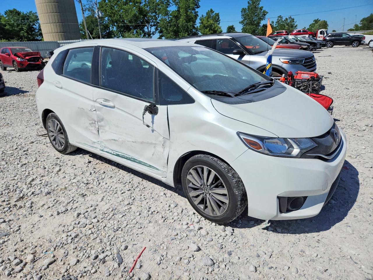 2015 Honda Fit Ex Белый vin: 3HGGK5H88FM717723