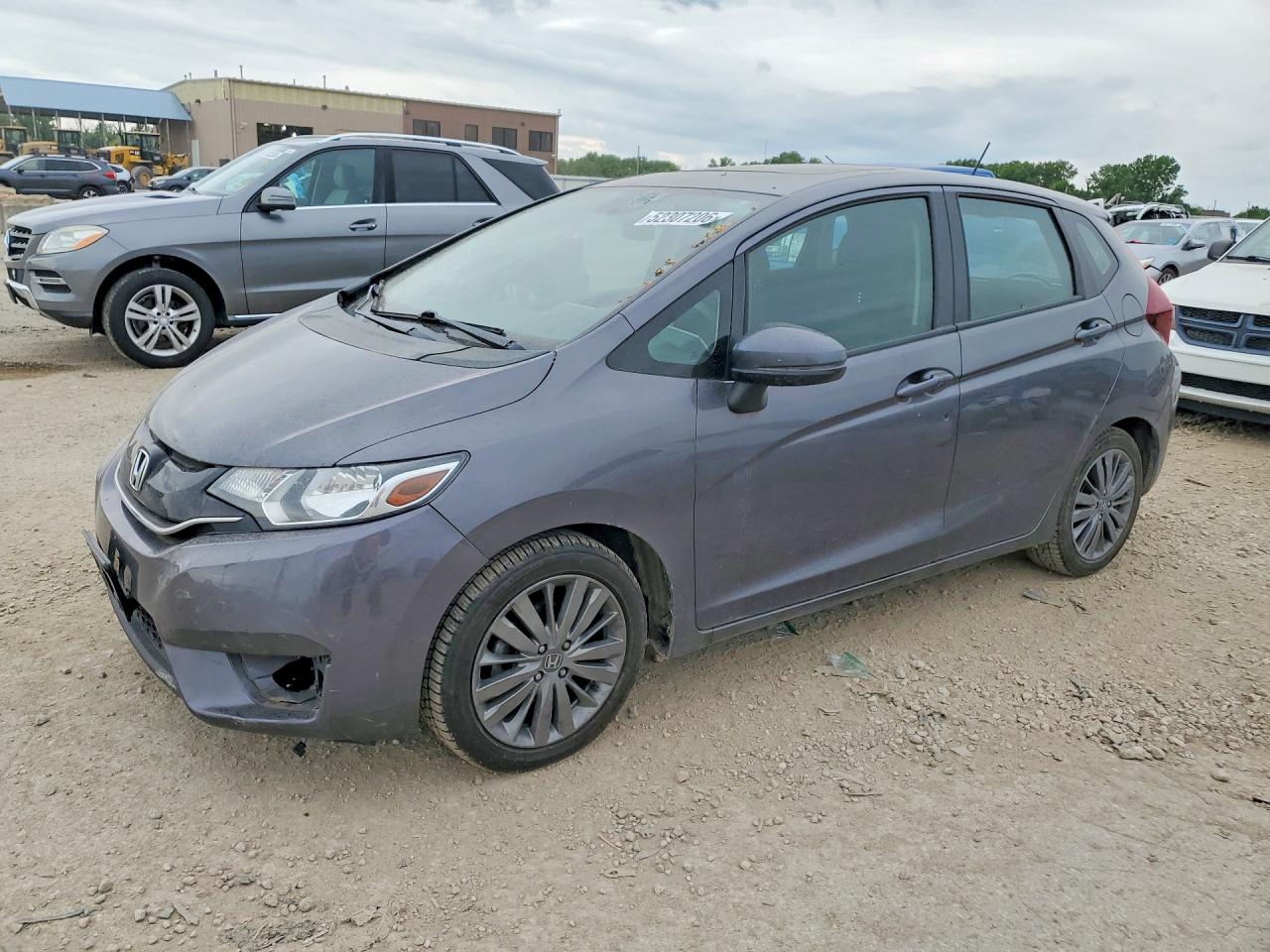 2015 Honda Fit Ex Gray vin: 3HGGK5H88FM726194