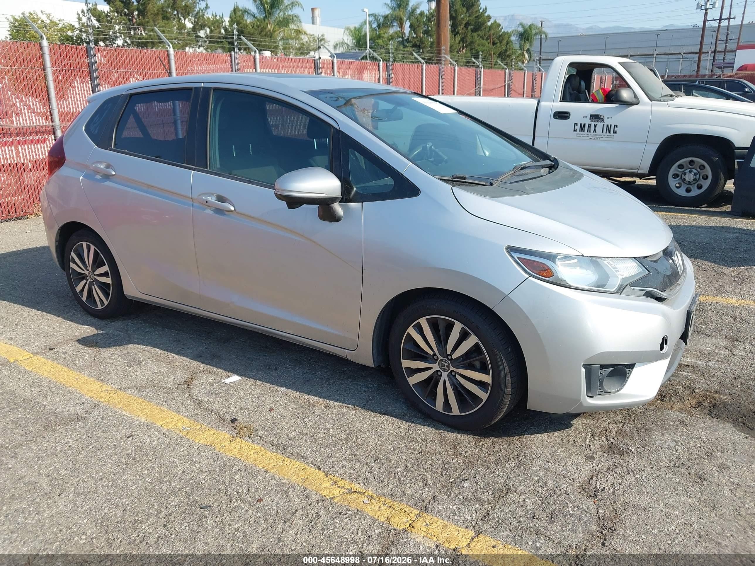 2015 Honda Fit Ex/ex-l Silver vin: 3HGGK5H88FM727667