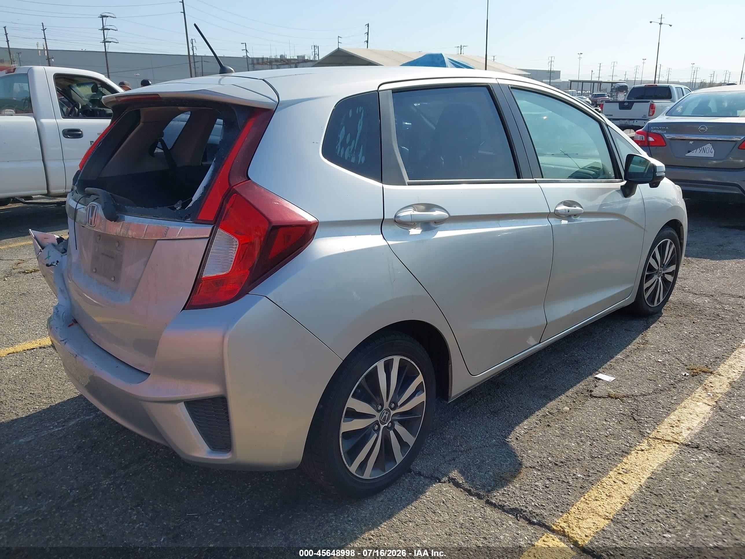2015 Honda Fit Ex/ex-l Silver vin: 3HGGK5H88FM727667