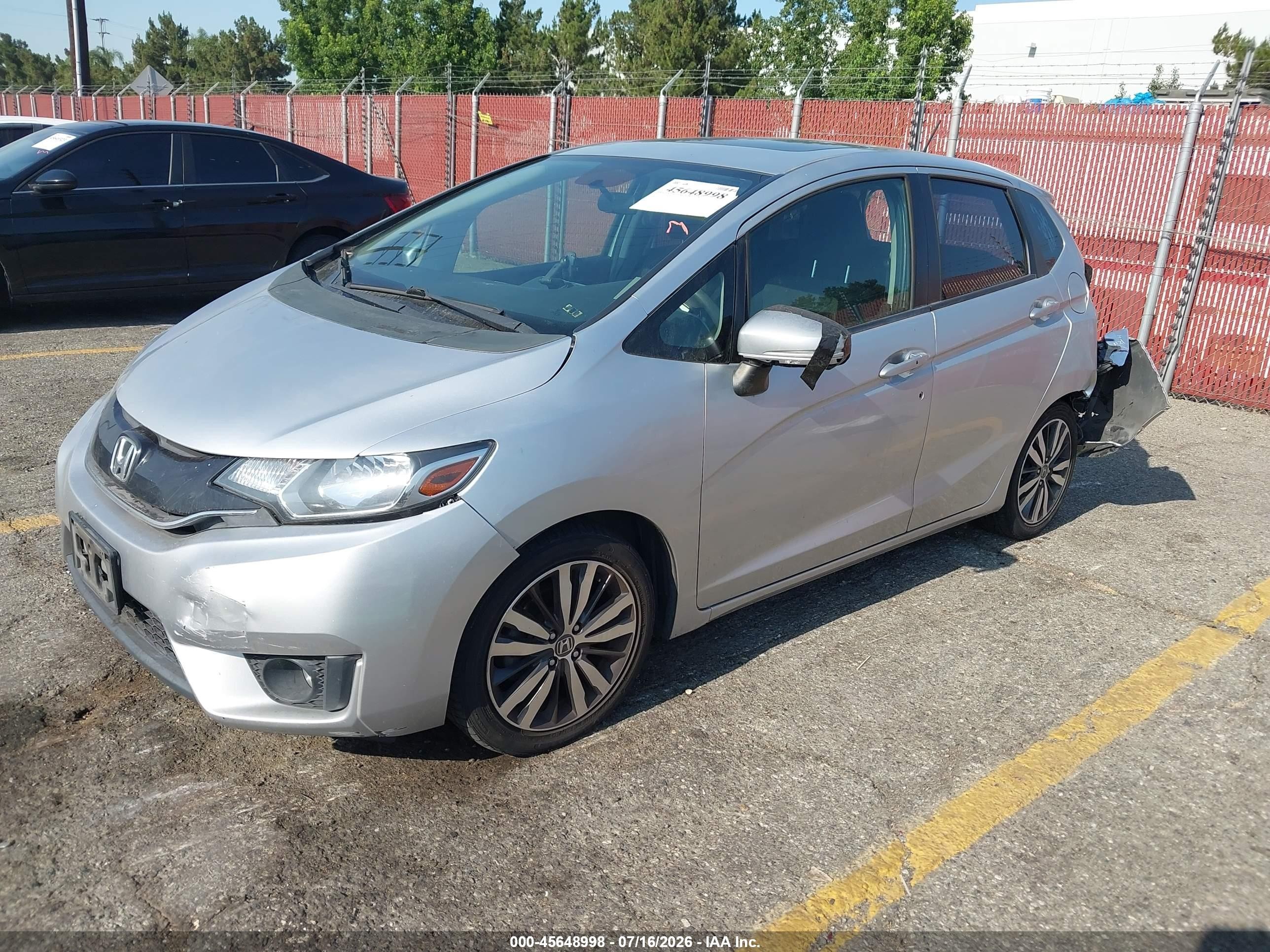 2015 Honda Fit Ex/ex-l Silver vin: 3HGGK5H88FM727667