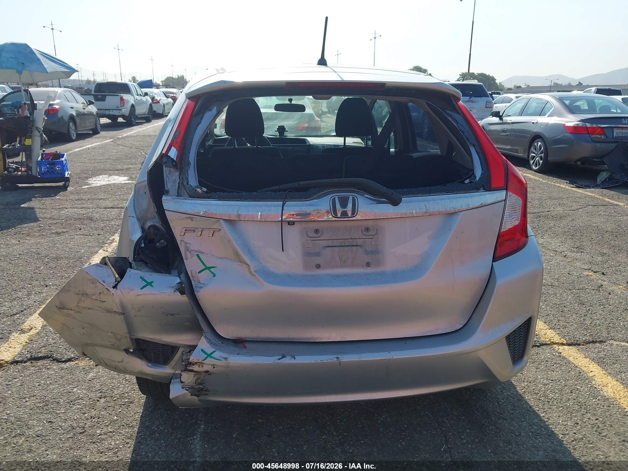 2015 Honda Fit Ex/ex-l Silver vin: 3HGGK5H88FM727667