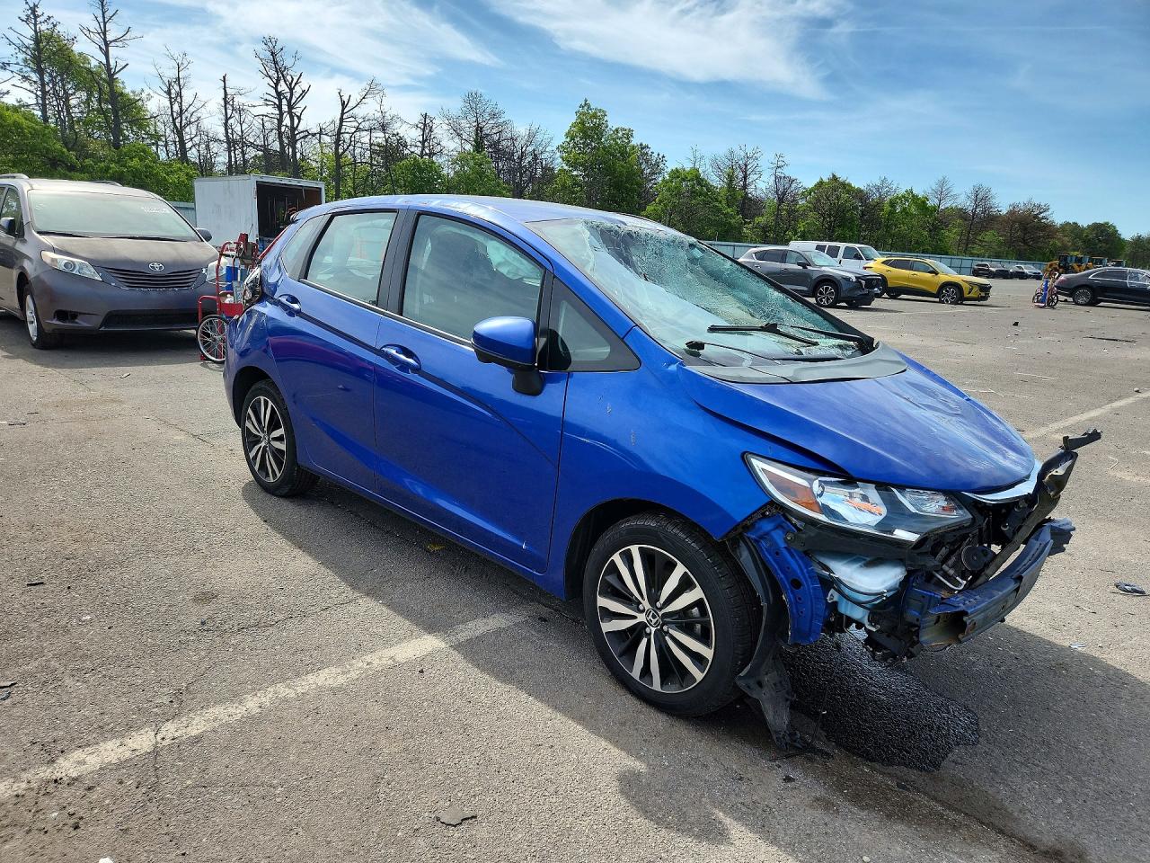 2019 Honda Fit Ex Синий vin: 3HGGK5H88KM739070