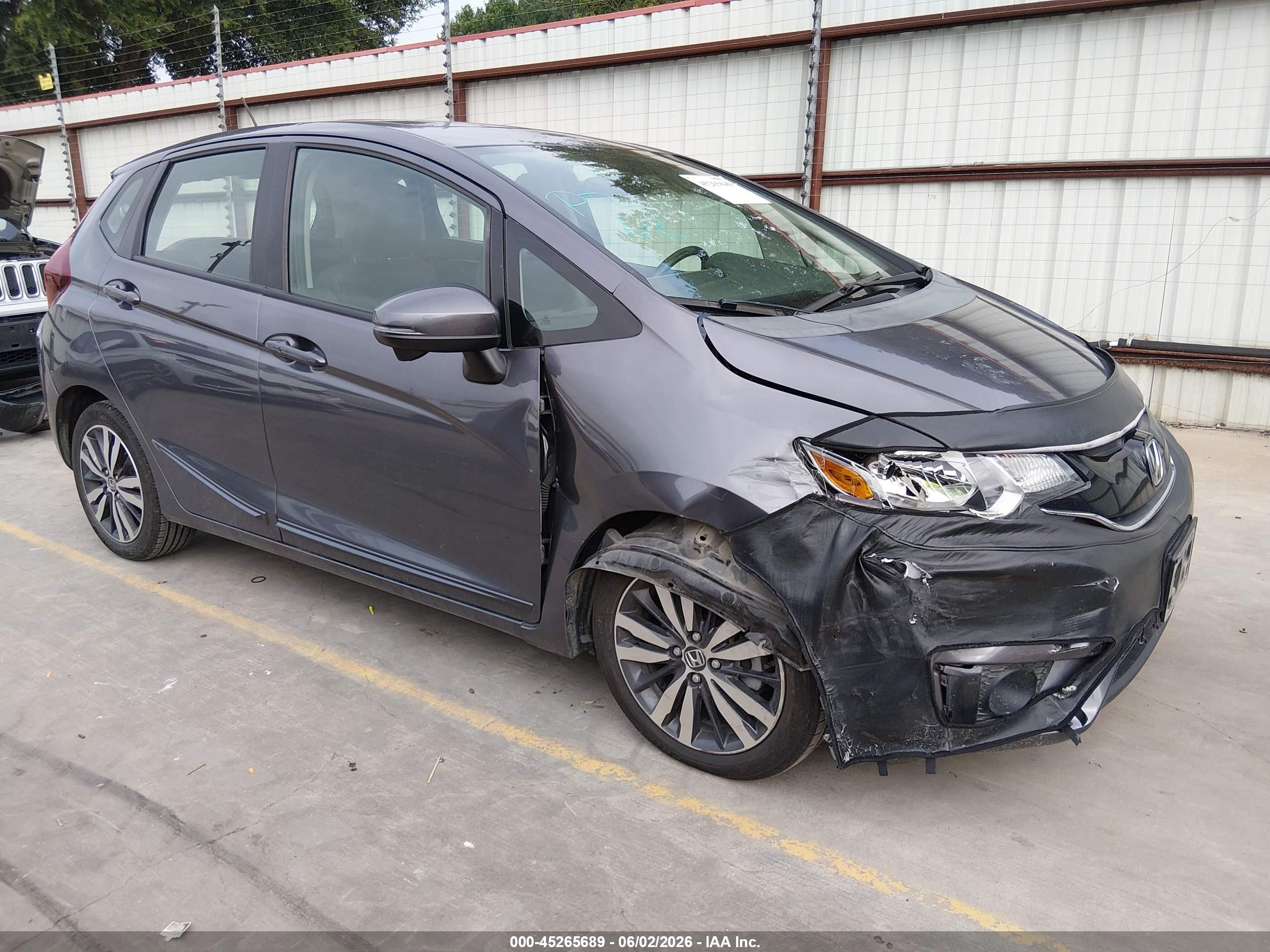 2015 Honda Fit Ex/ex-l Gray vin: 3HGGK5H89FM705905