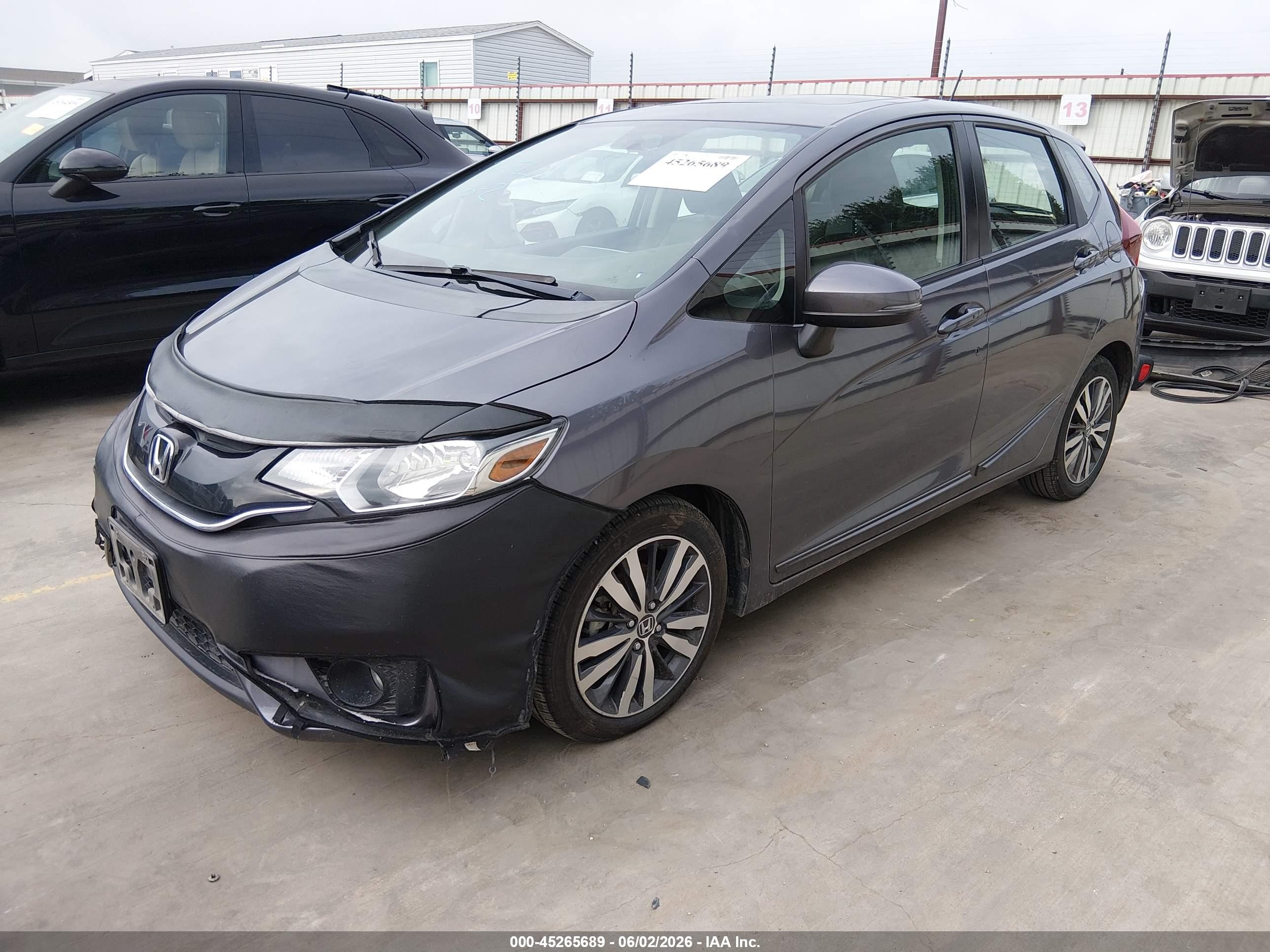 2015 Honda Fit Ex/ex-l Gray vin: 3HGGK5H89FM705905
