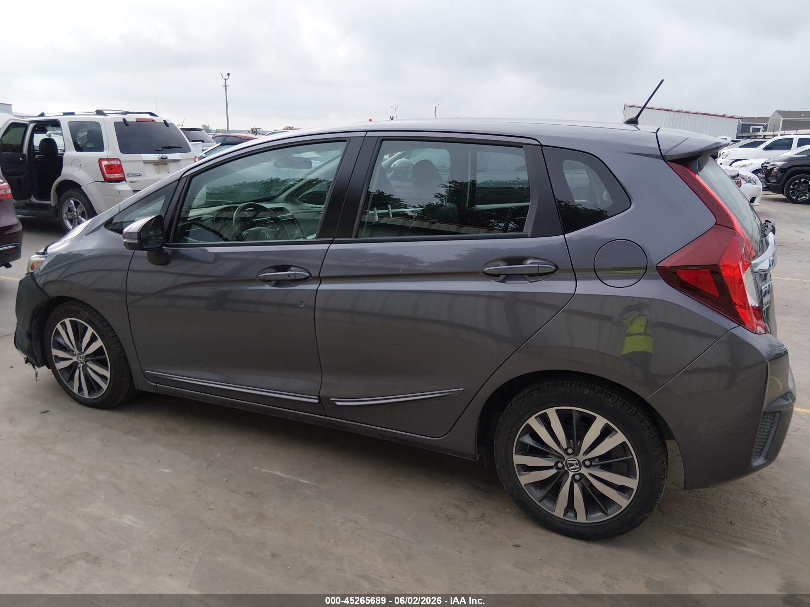 2015 Honda Fit Ex/ex-l Gray vin: 3HGGK5H89FM705905