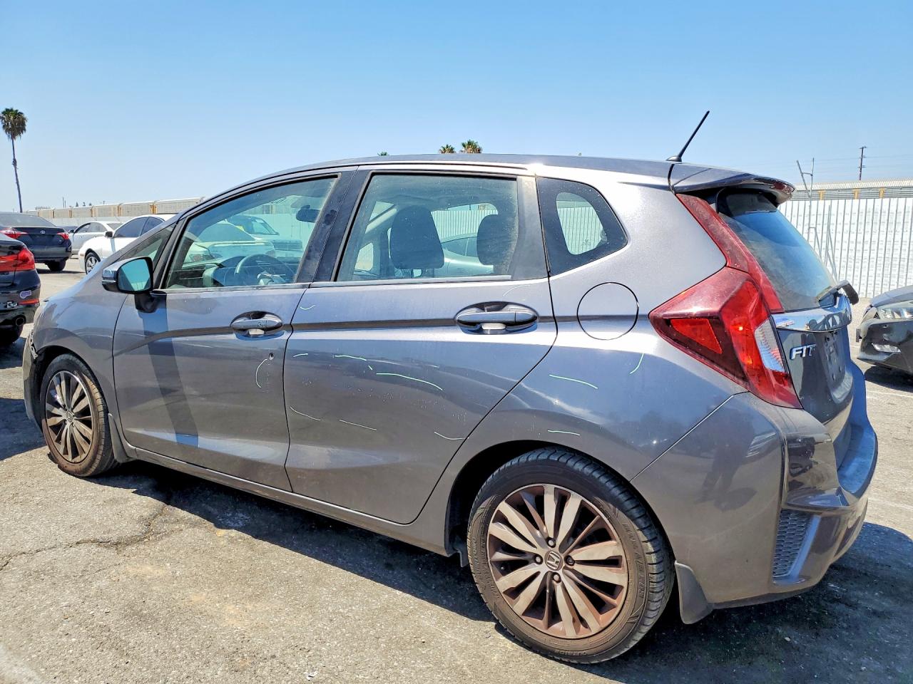 2015 Honda Fit Ex Gray vin: 3HGGK5H89FM705953