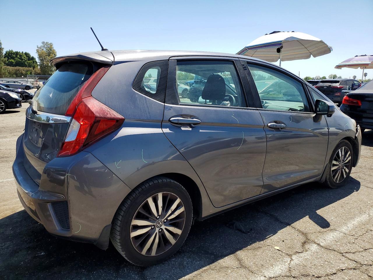 2015 Honda Fit Ex Gray vin: 3HGGK5H89FM705953
