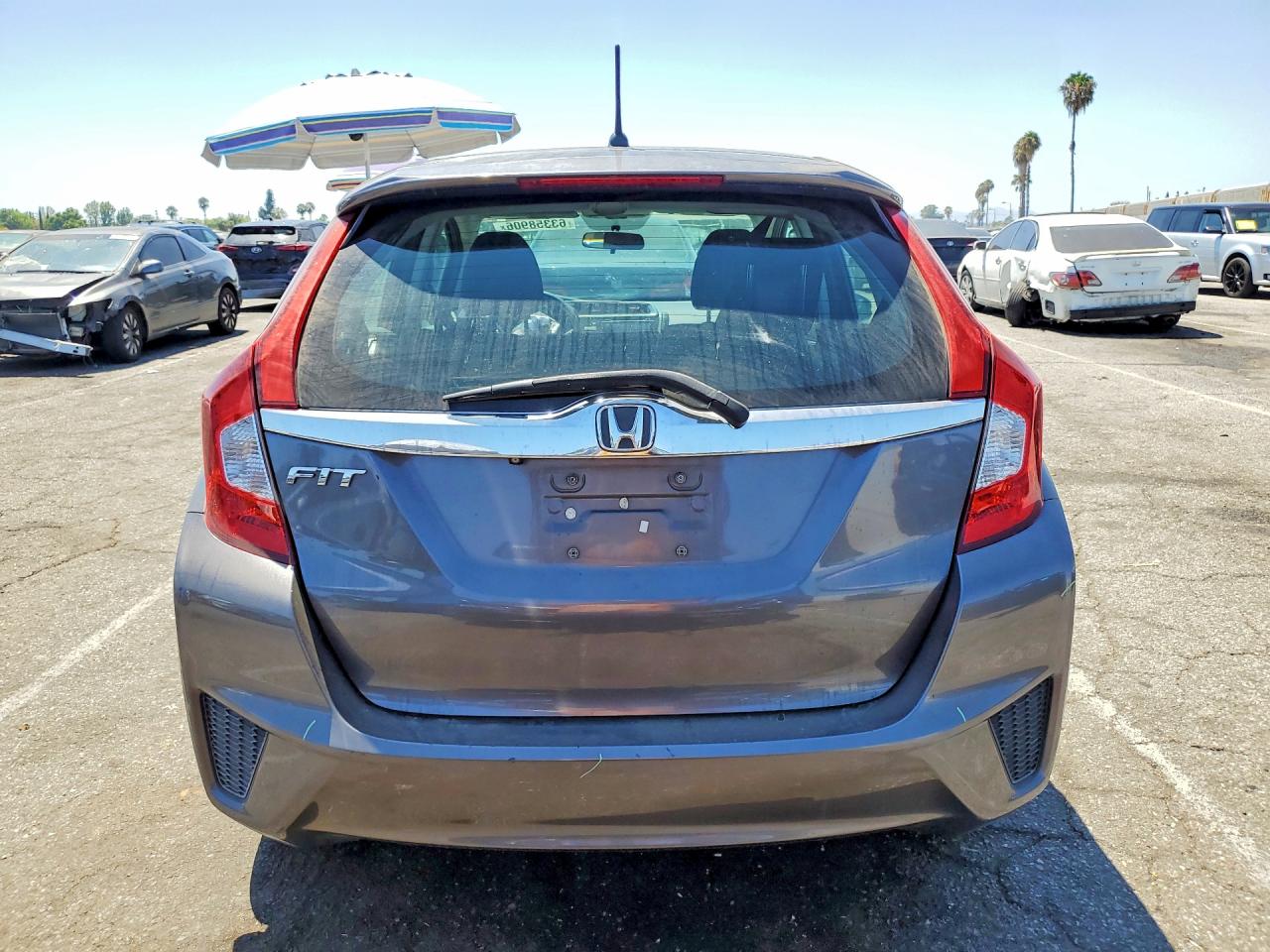 2015 Honda Fit Ex Gray vin: 3HGGK5H89FM705953