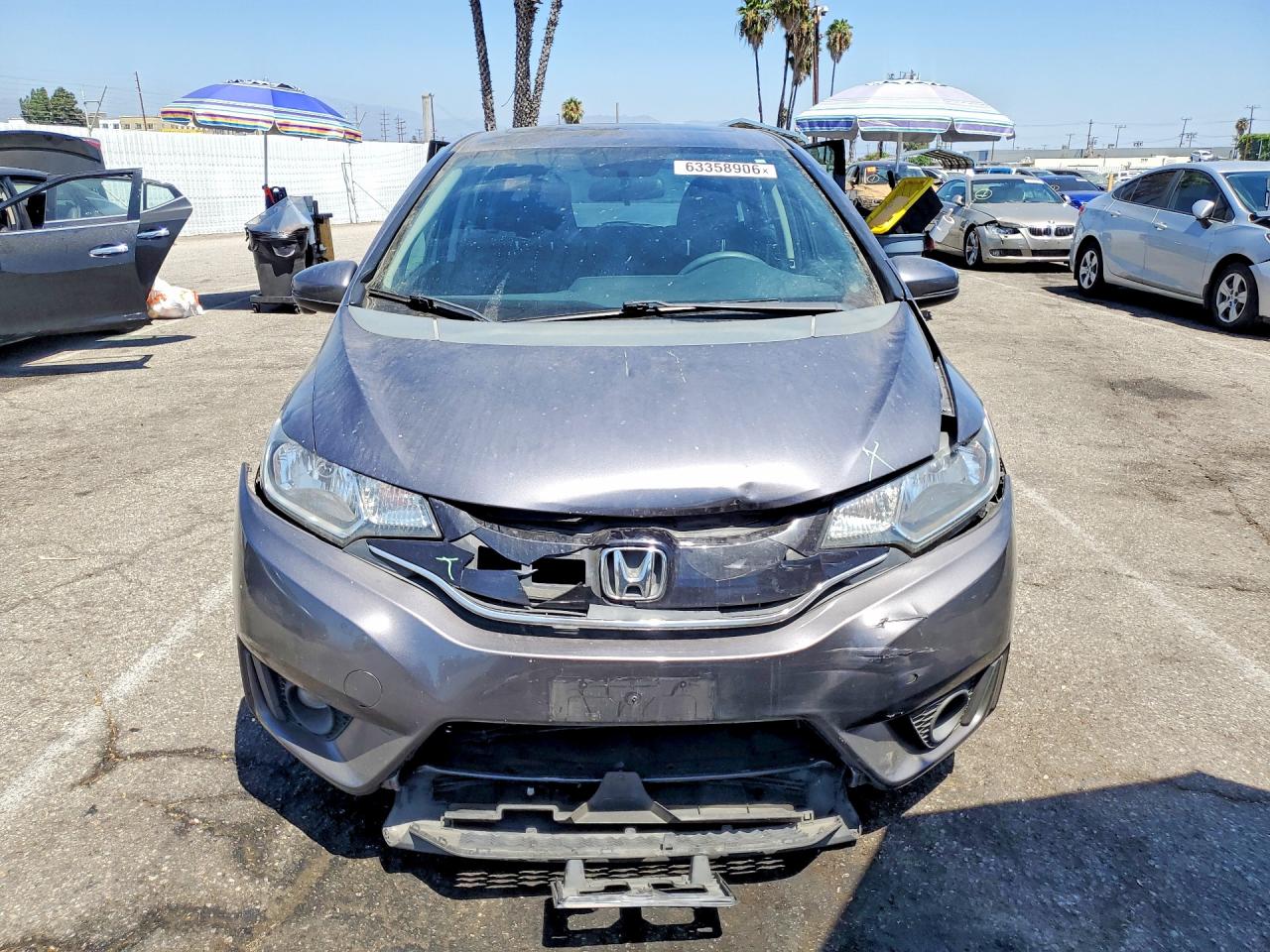 2015 Honda Fit Ex Gray vin: 3HGGK5H89FM705953
