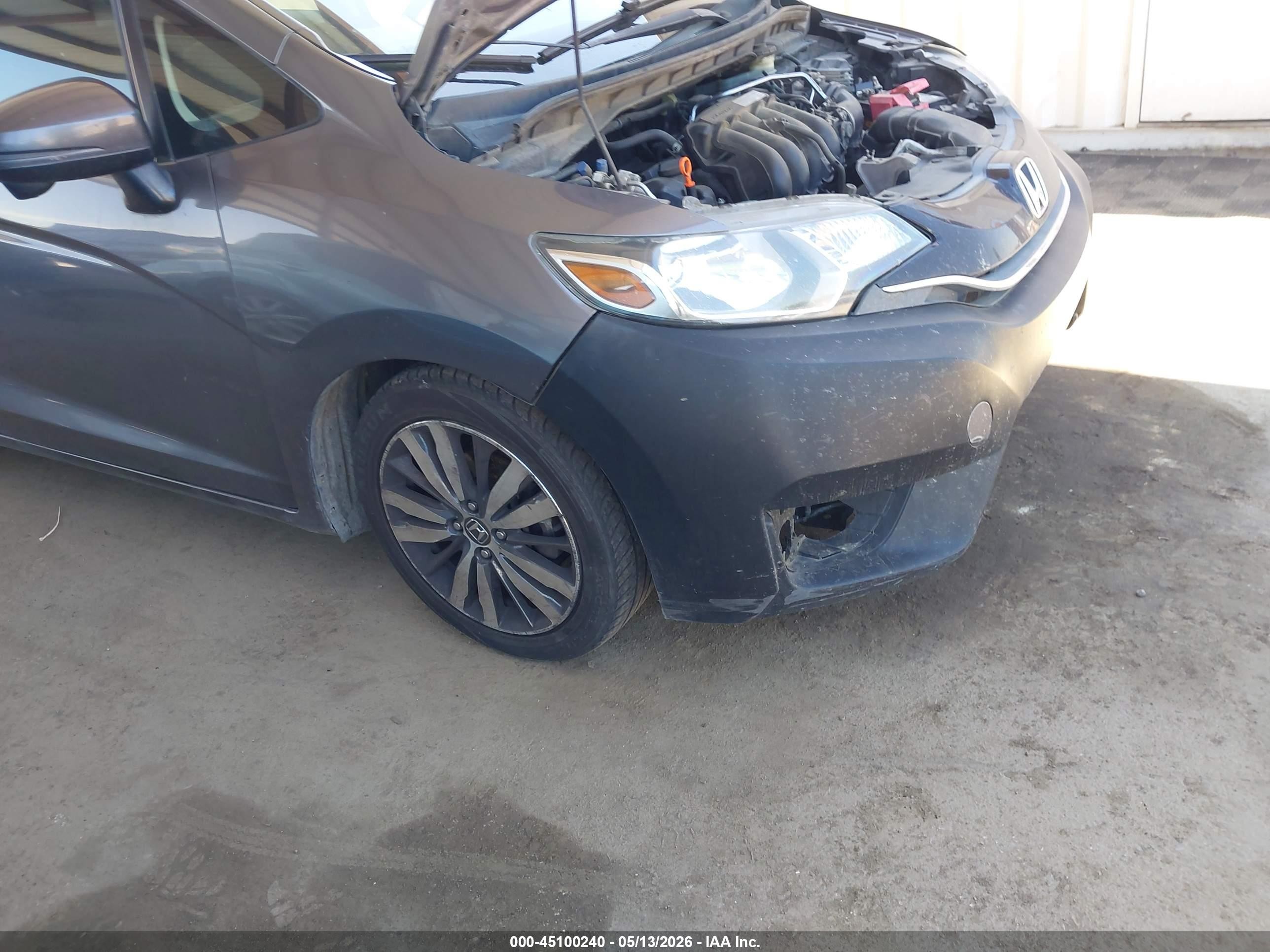2015 Honda Fit Ex/ex-l Gray vin: 3HGGK5H89FM712949