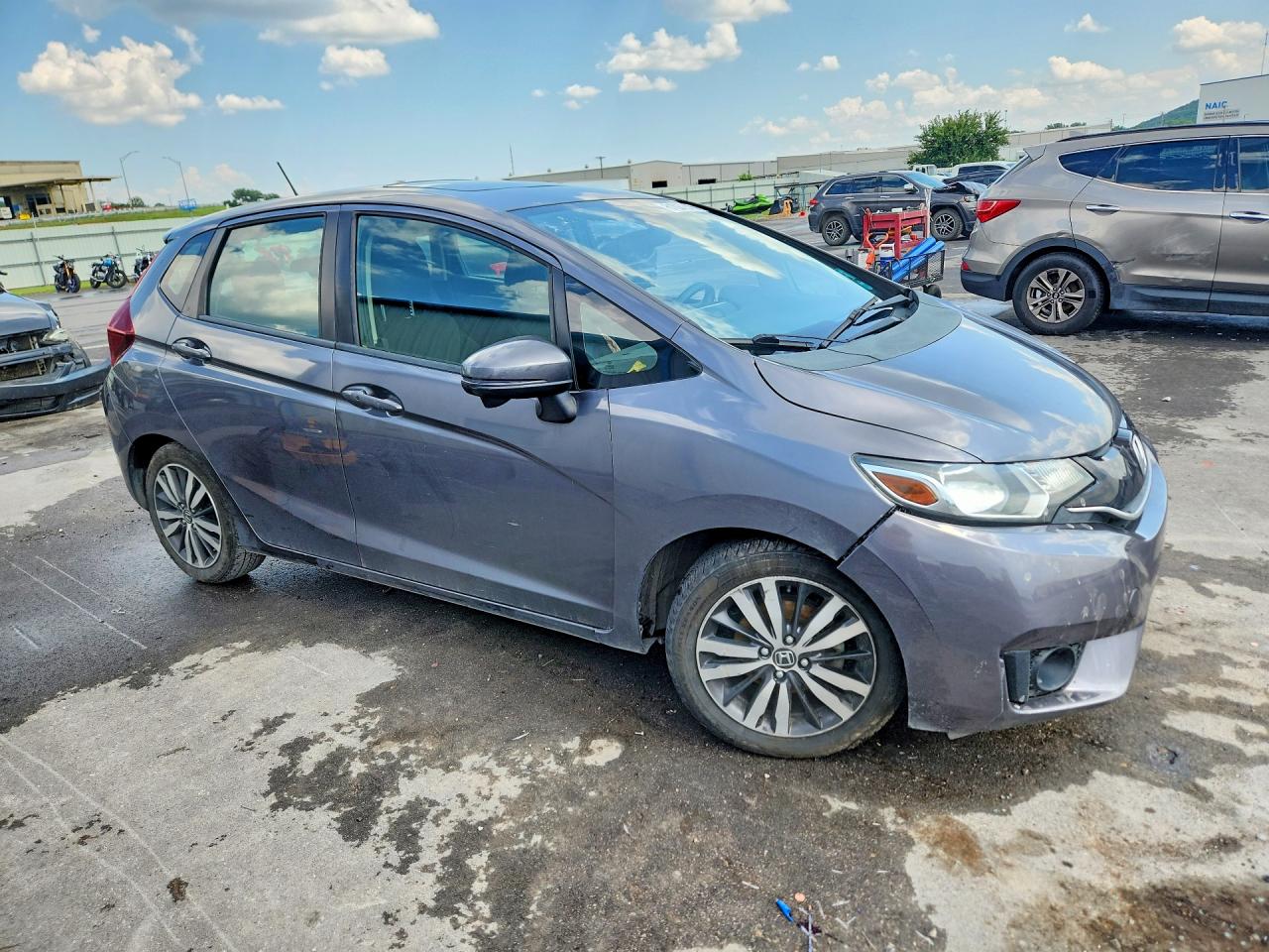 2015 Honda Fit Ex Gray vin: 3HGGK5H89FM714507
