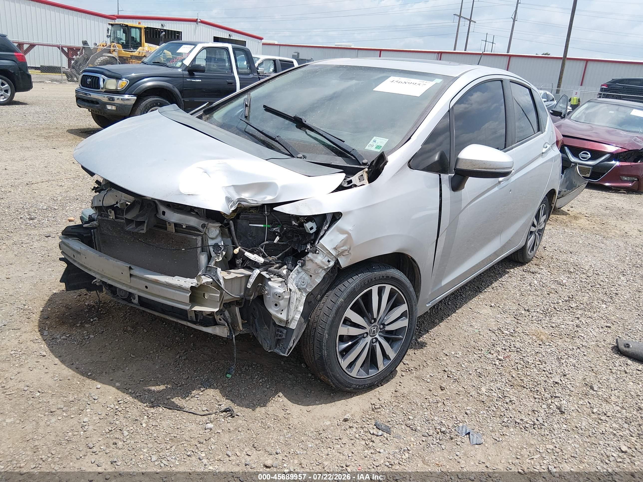 2015 Honda Fit Ex/ex-l Серебряный vin: 3HGGK5H89FM716144