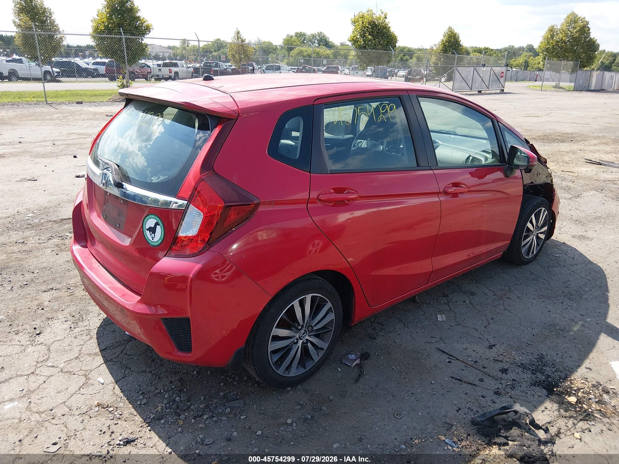 2015 Honda Fit Ex/ex-l Red vin: 3HGGK5H89FM717147