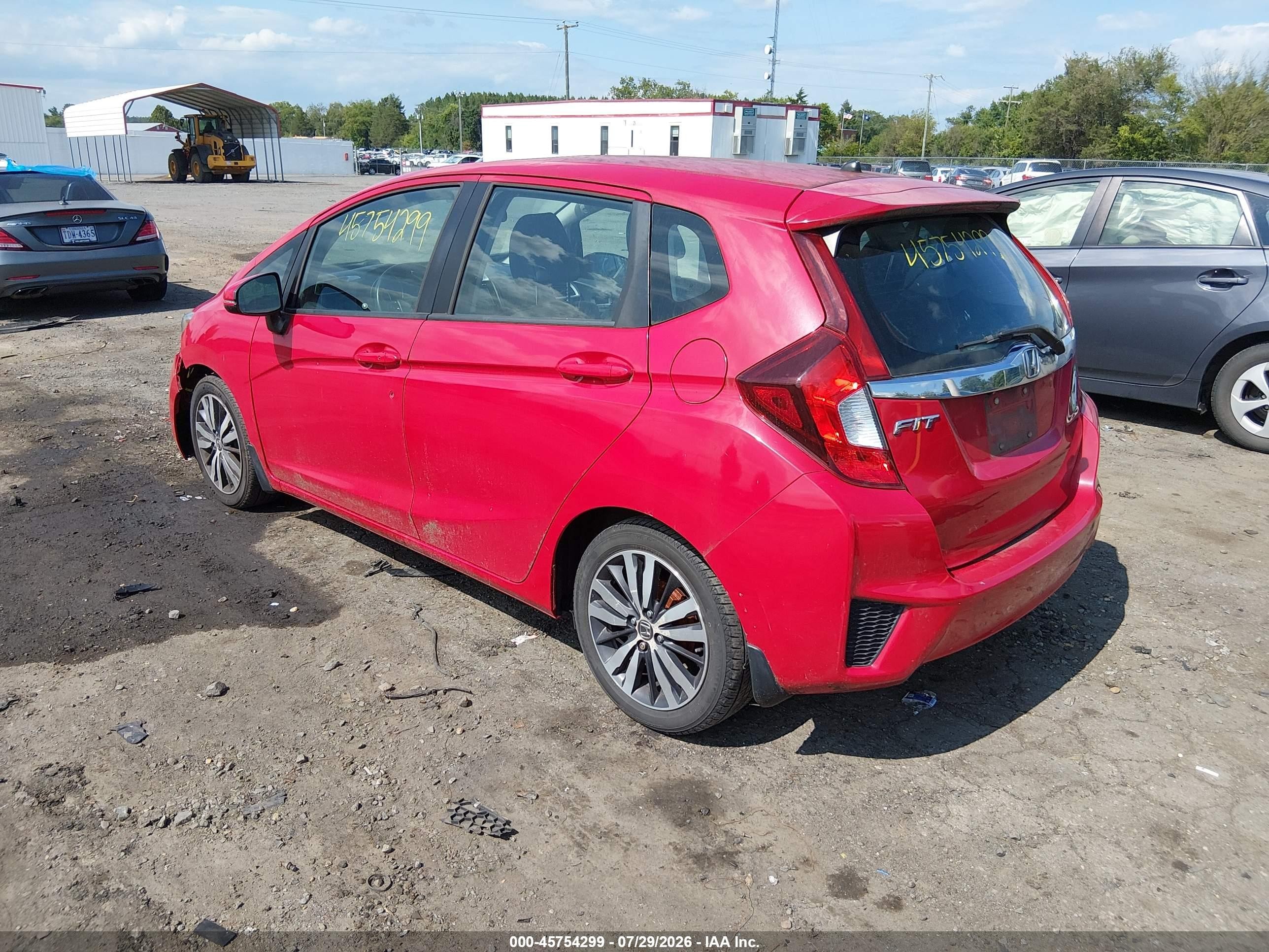 2015 Honda Fit Ex/ex-l Red vin: 3HGGK5H89FM717147