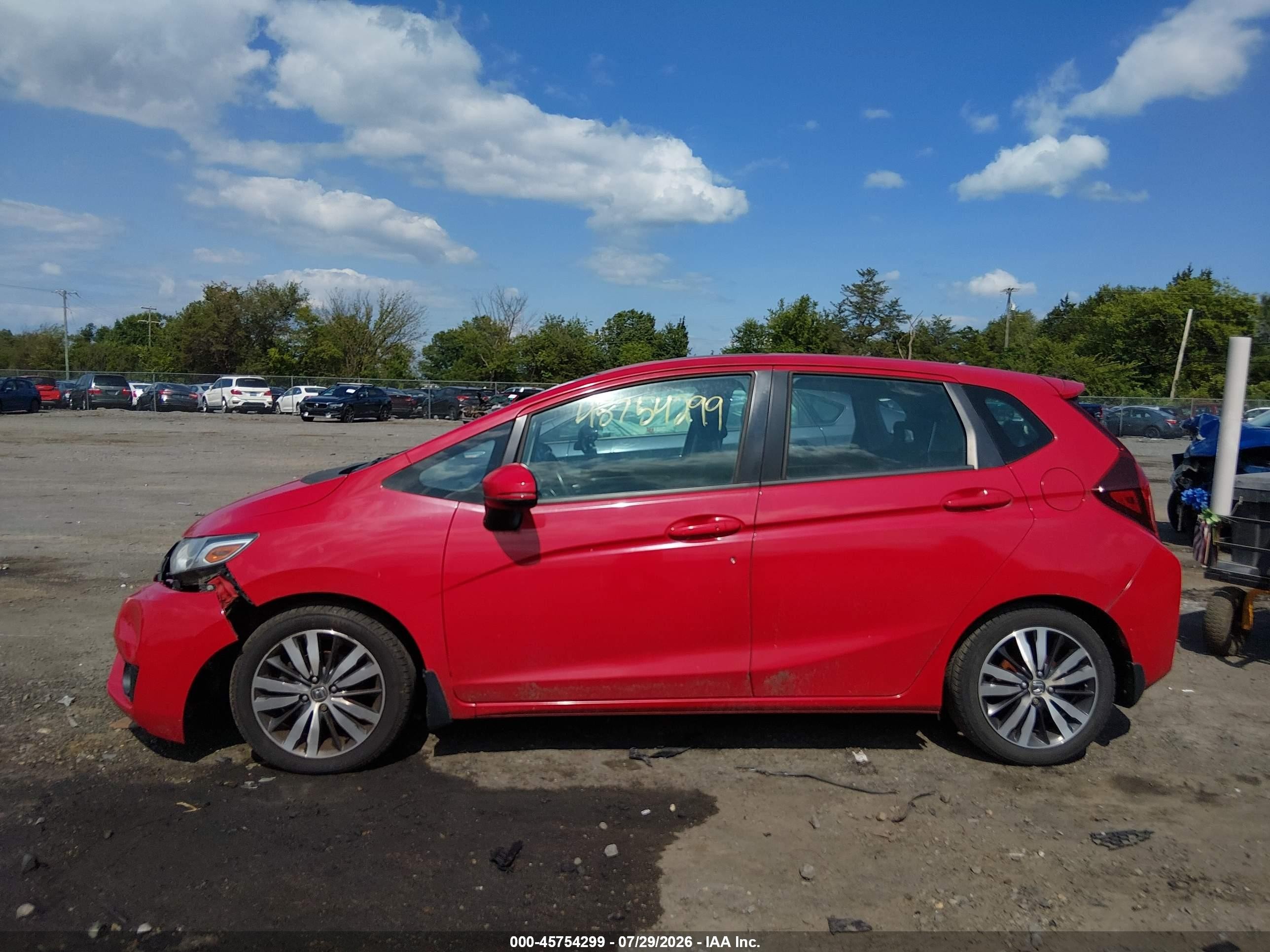 2015 Honda Fit Ex/ex-l Red vin: 3HGGK5H89FM717147