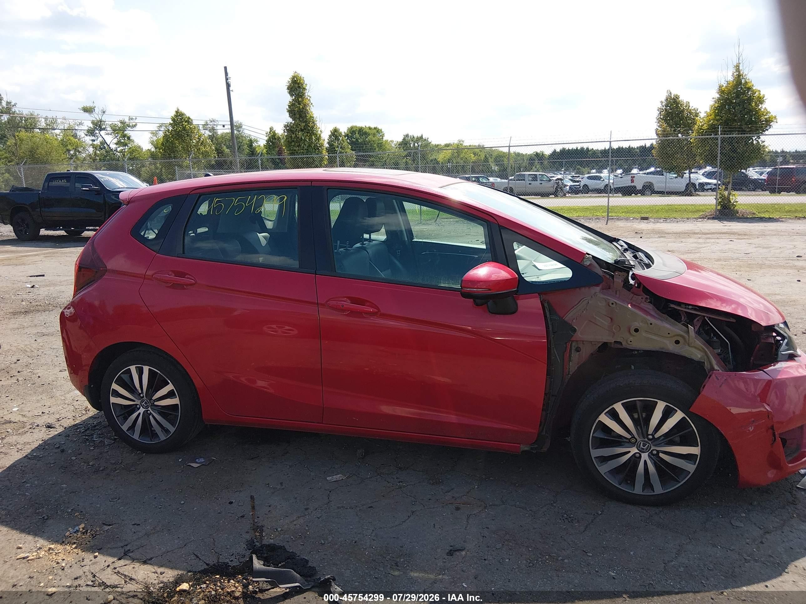2015 Honda Fit Ex/ex-l Red vin: 3HGGK5H89FM717147