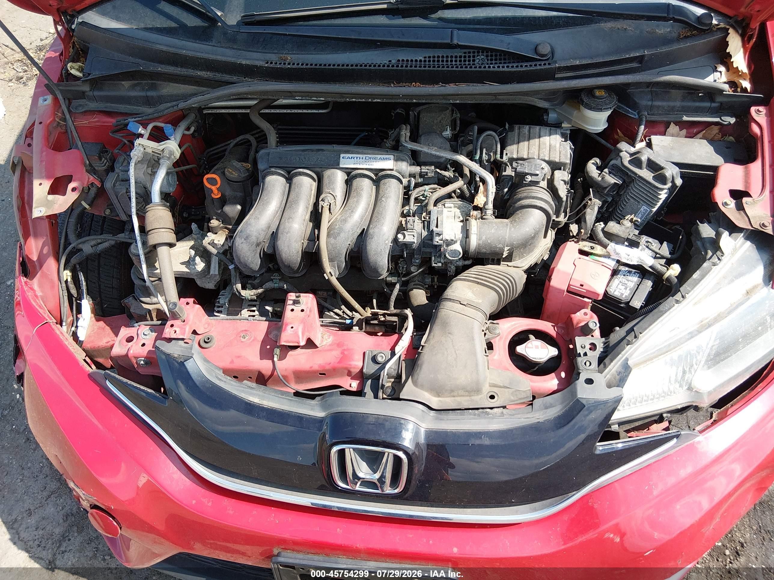2015 Honda Fit Ex/ex-l Red vin: 3HGGK5H89FM717147
