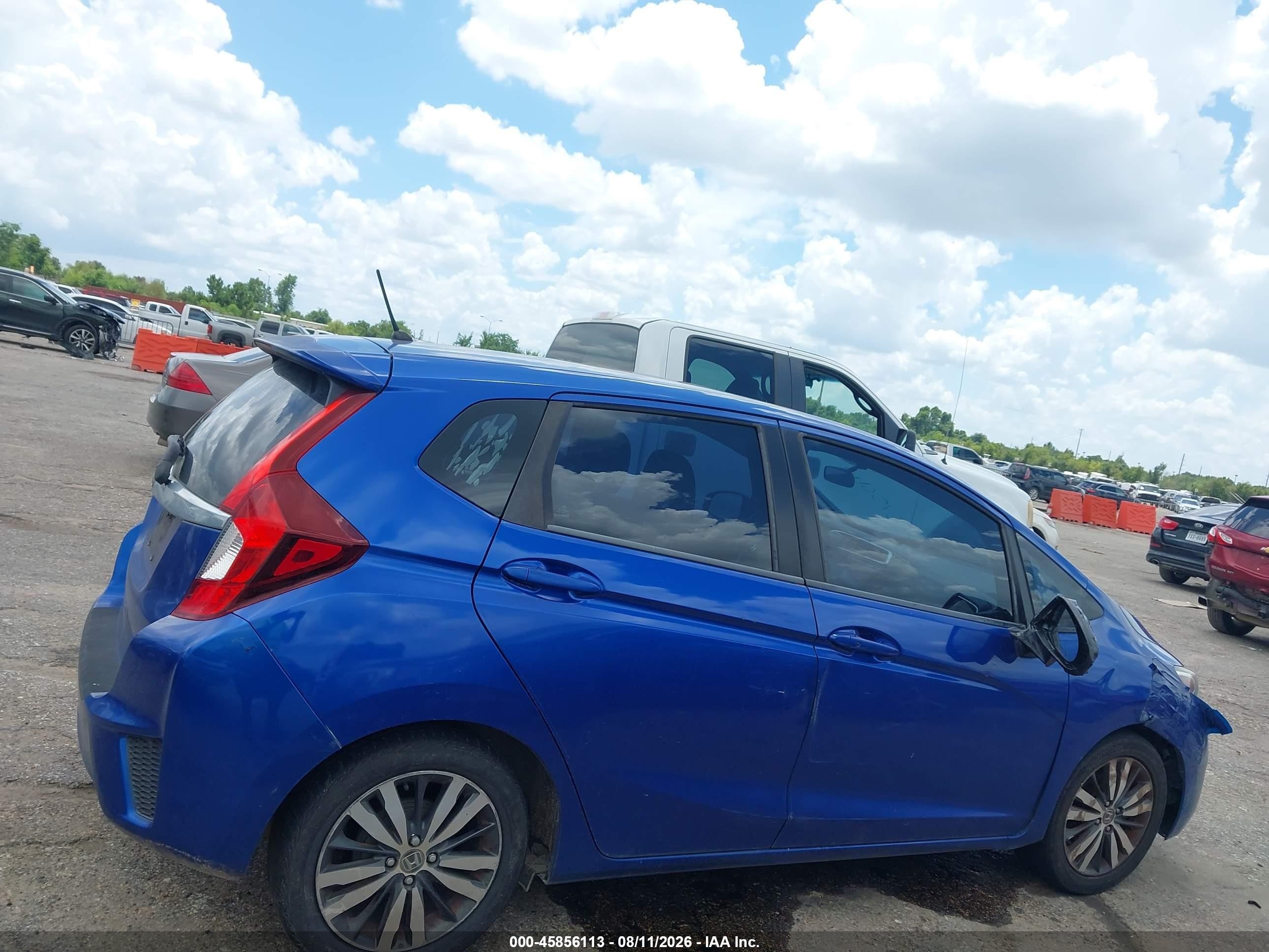 2015 Honda Fit Ex/ex-l Blue vin: 3HGGK5H89FM718704