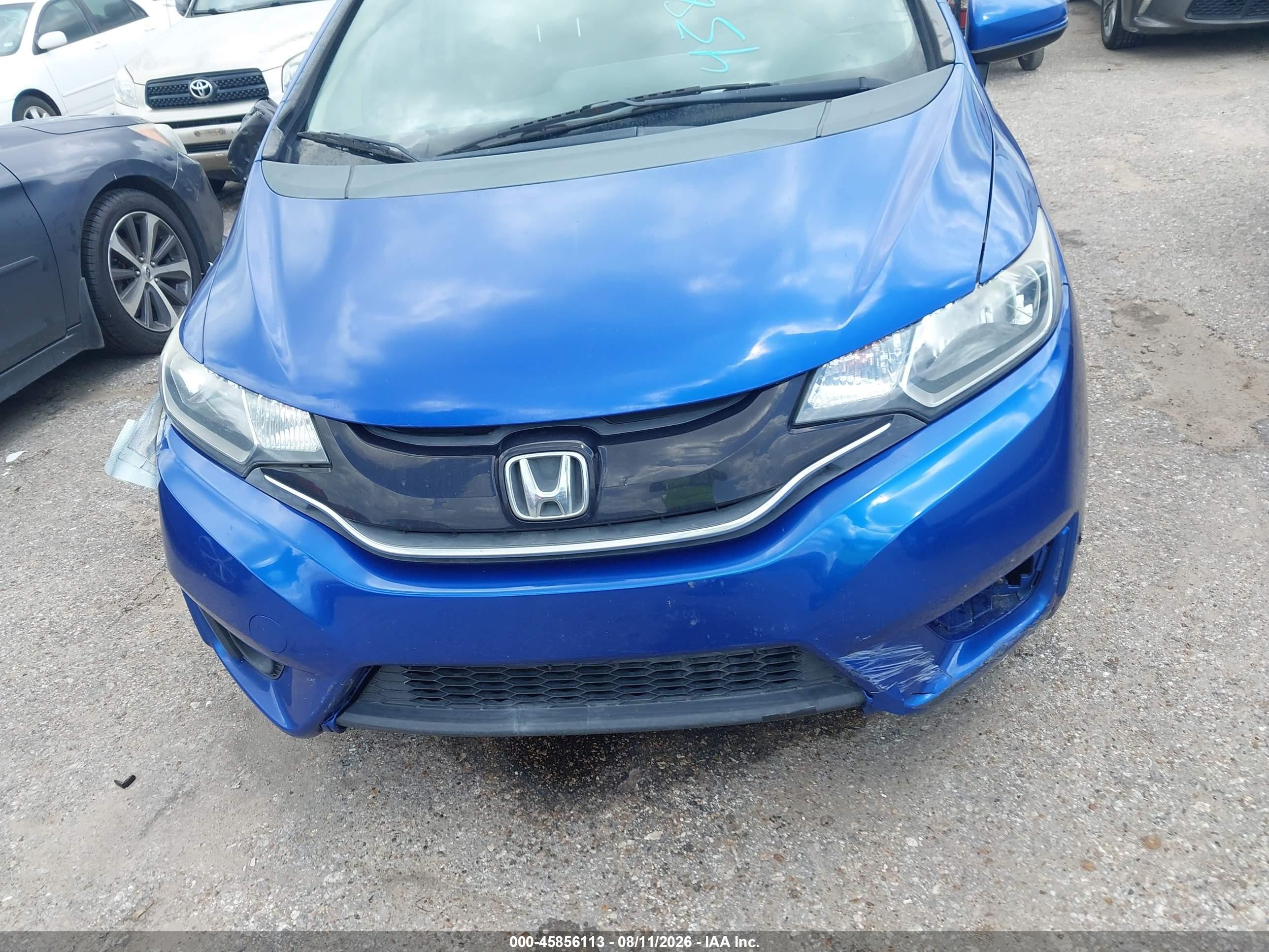 2015 Honda Fit Ex/ex-l Blue vin: 3HGGK5H89FM718704