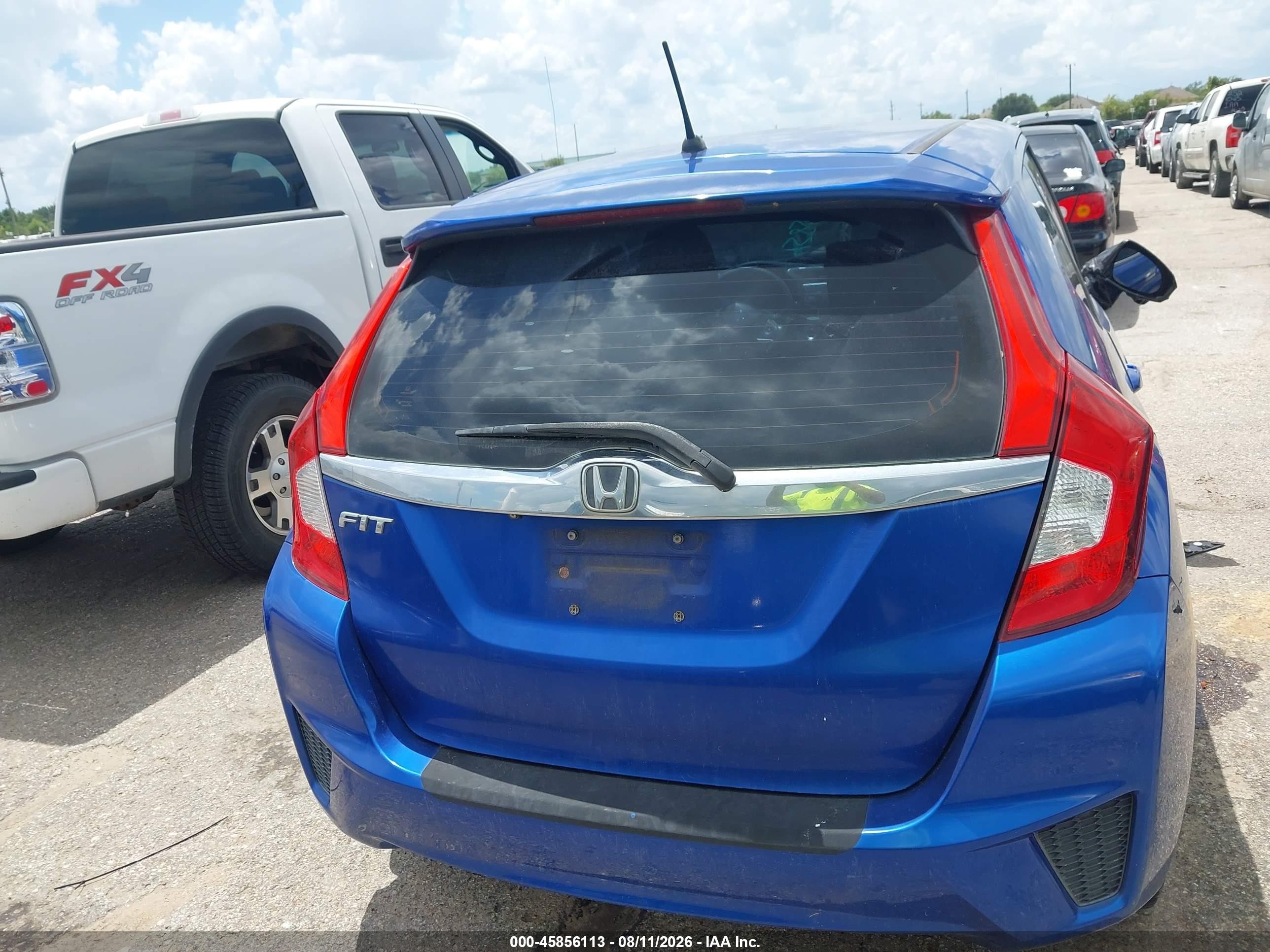 2015 Honda Fit Ex/ex-l Blue vin: 3HGGK5H89FM718704