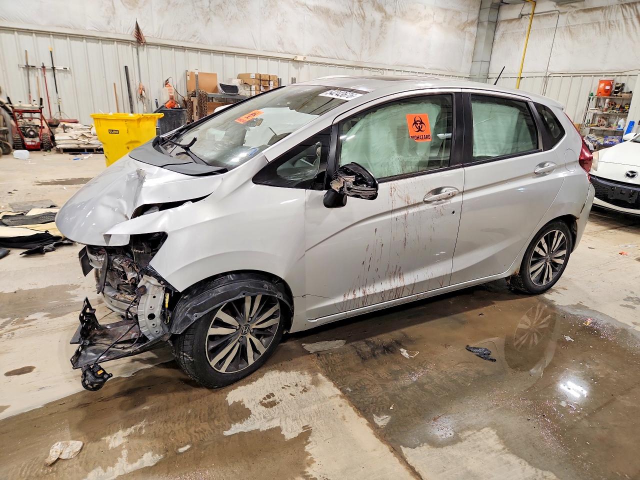 2015 Honda Fit Ex Серебряный vin: 3HGGK5H89FM730710