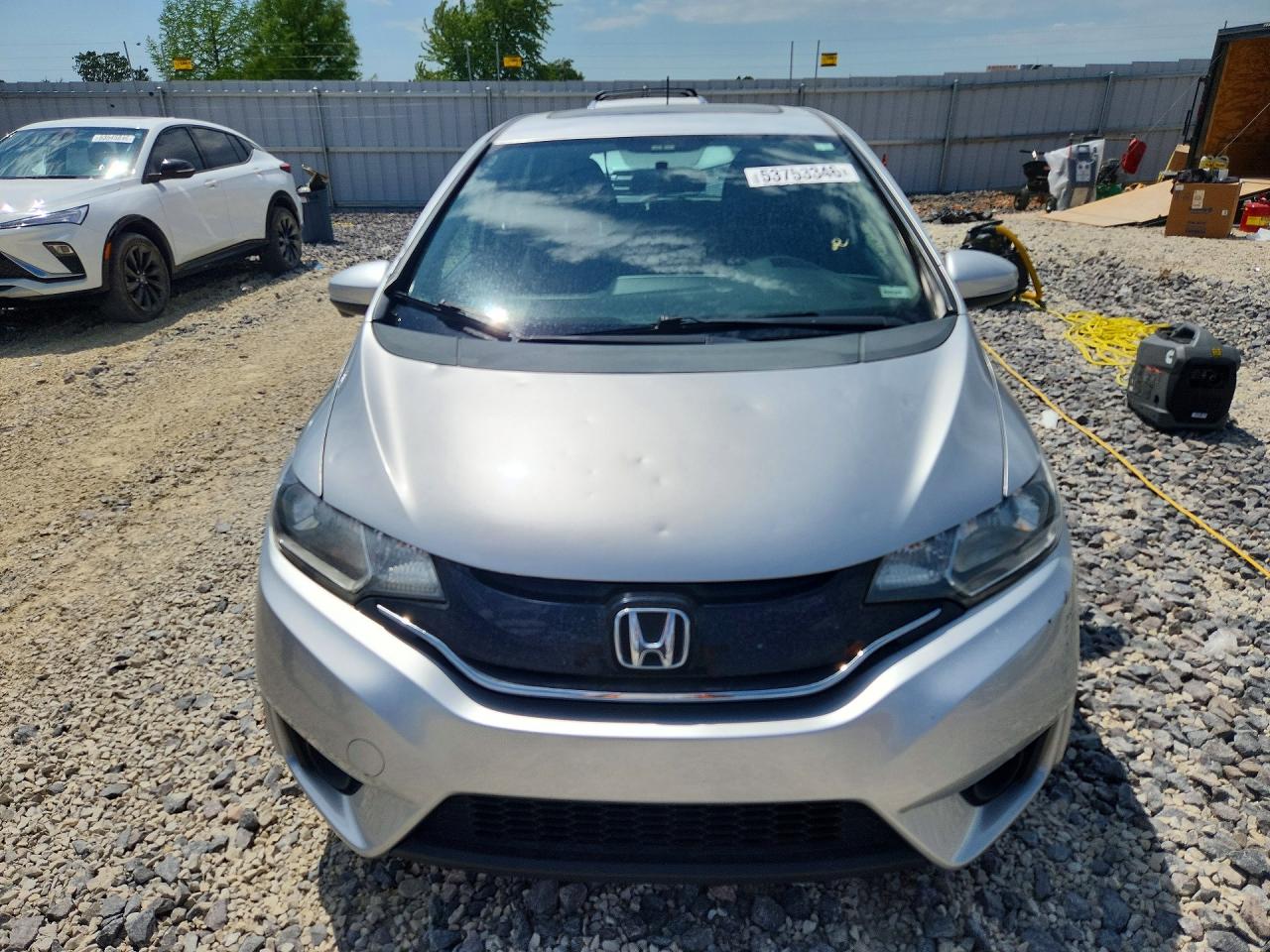 2015 Honda Fit Ex Серебряный vin: 3HGGK5H89FM737687