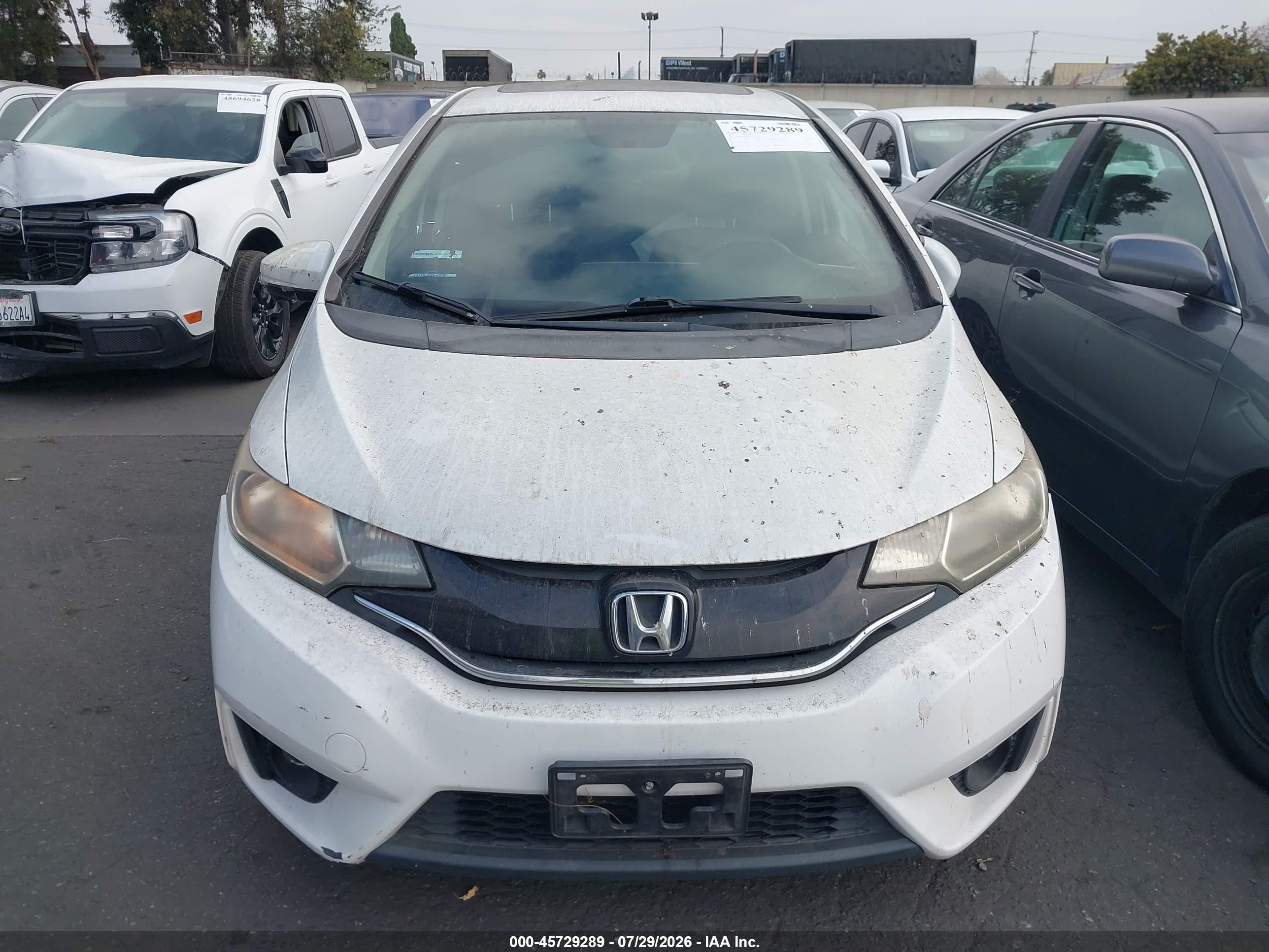 2015 Honda Fit Ex/ex-l White vin: 3HGGK5H89FM757552