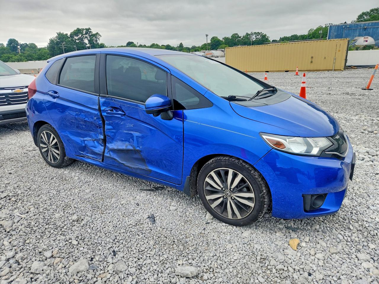 2015 Honda Fit Ex Blue vin: 3HGGK5H89FM763948