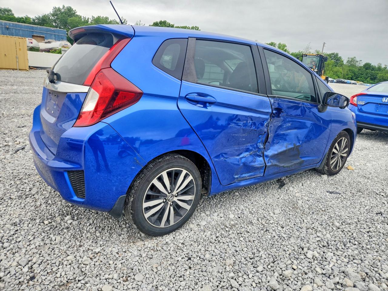 2015 Honda Fit Ex Blue vin: 3HGGK5H89FM763948