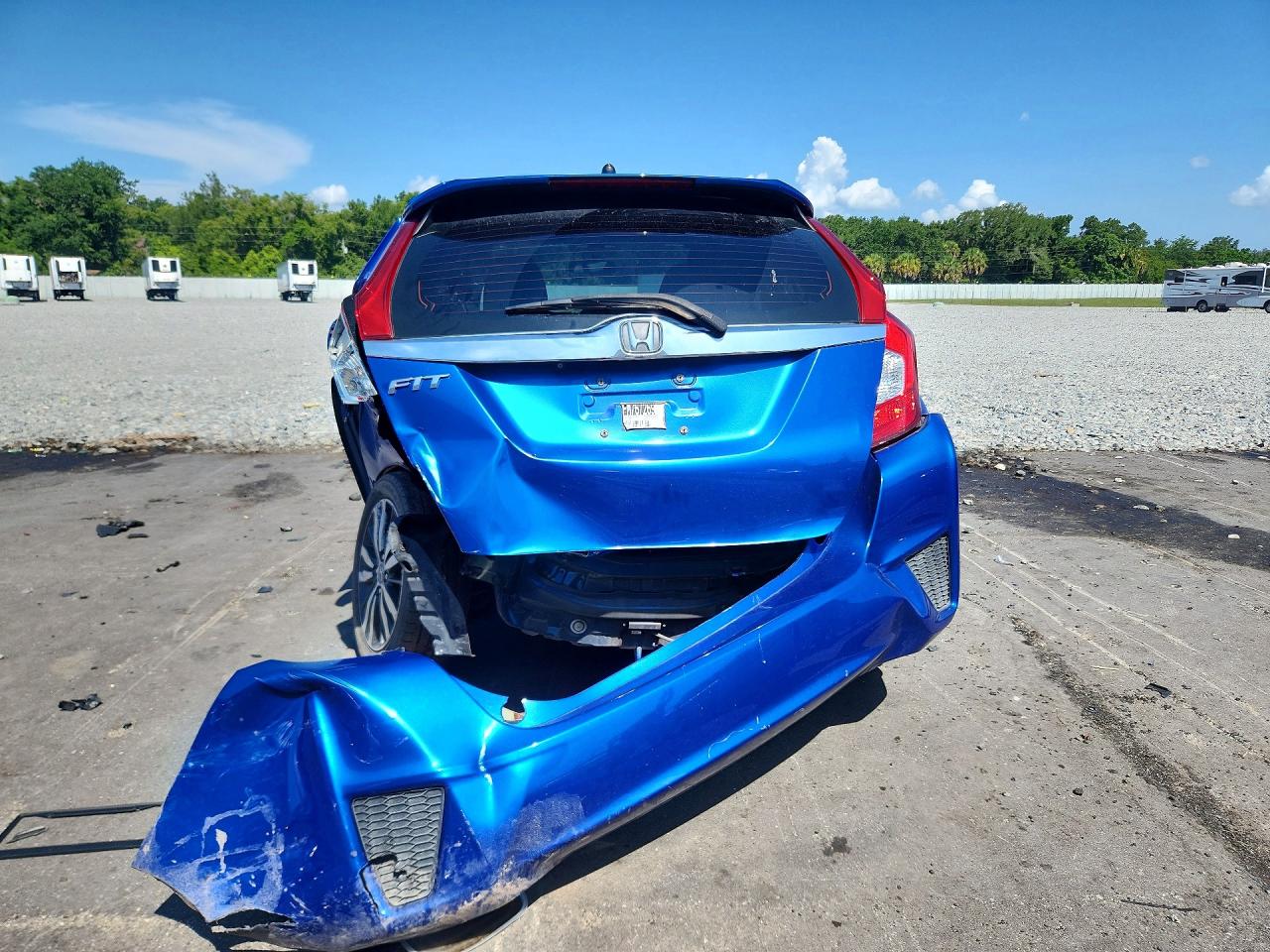 2015 Honda Fit Ex Blue vin: 3HGGK5H89FM767269